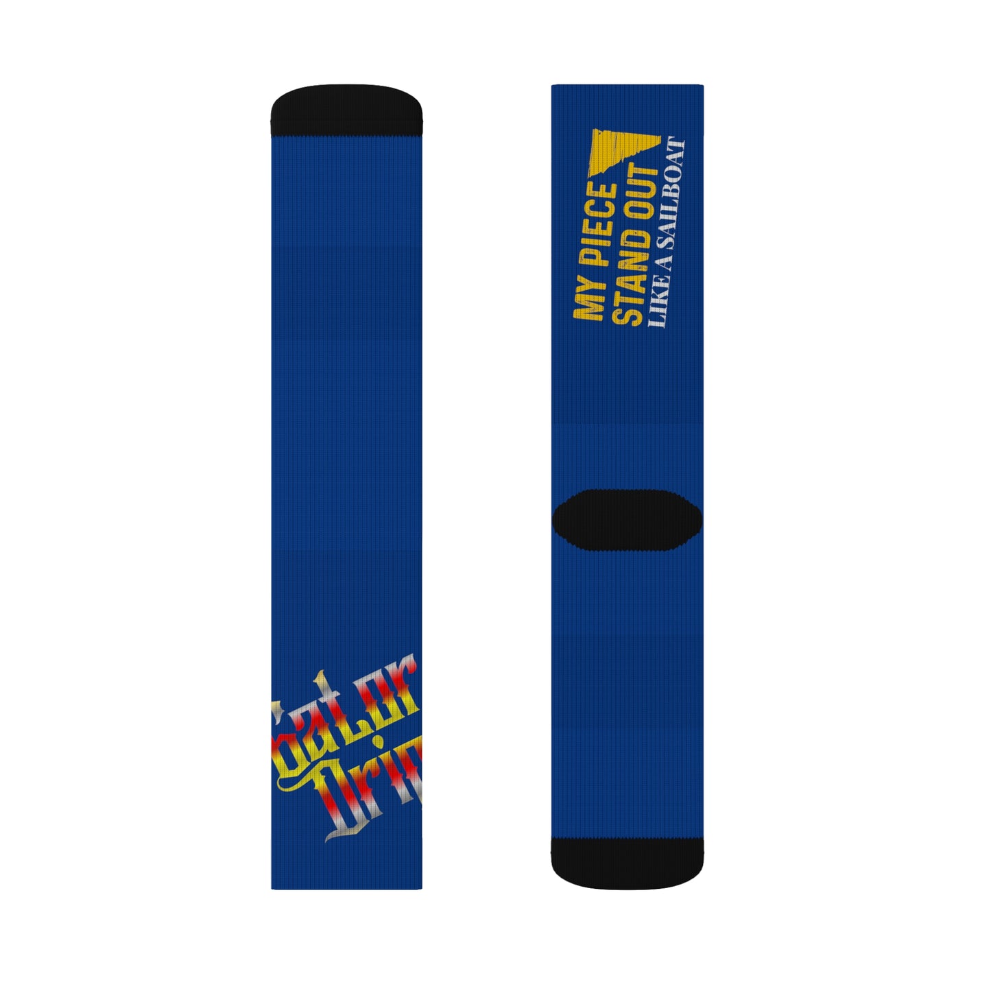 Dark Blue Gator Drip Supa-Heavy Excess-Stunna Hypa-Flex Limited Edition OG Flawda Mane “My Piece Stand Out Like A Sailboat” Medium Playuz Socks