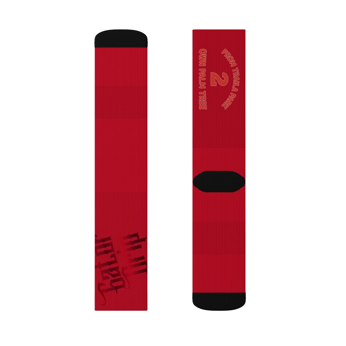 Dark Red Gator Drip Supa-Heavy Excess-Stunna Hypa-Flex Limited Edition OG Alligator Papuh Playuz “From Traila Park 2 Own Palm Tree” Medium Playuz Socks