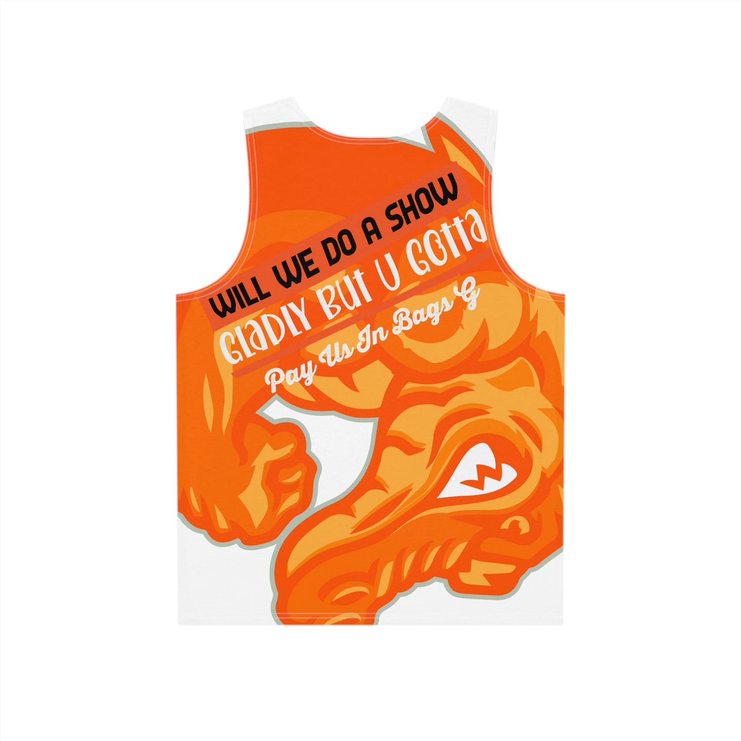 White Flawdawear Limited Edition OG Rich Daddy “Will We Do A Show Gladly But U Gotta Pay Us In Bags G” Men’s Playuz Tank