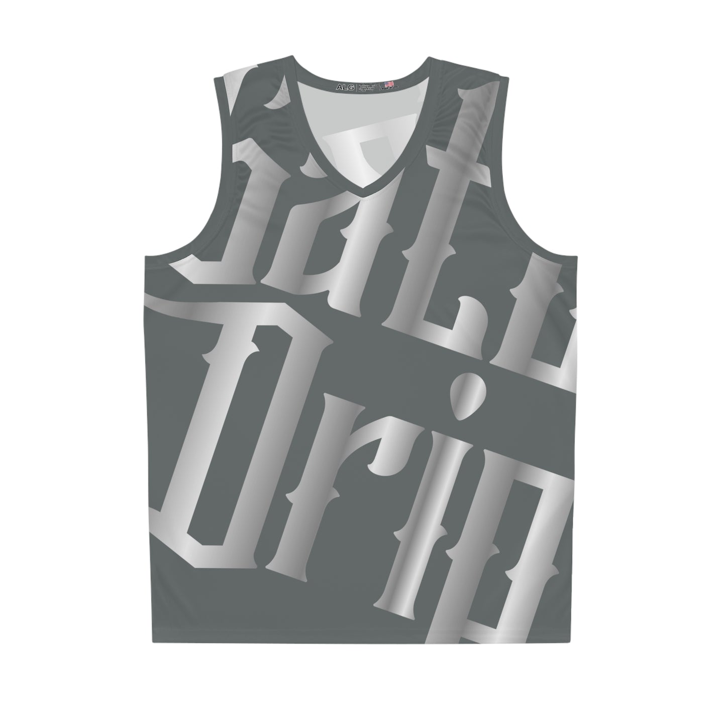 Dark Grey Gator Drip Exclusive Supa-Heavy Excess-Stunna Hypa-Flex Limited Edition OG Multi-Logo Rich Daddy “Everytime U See Me I’m 100k Richa" Basketball Playuz Jersey