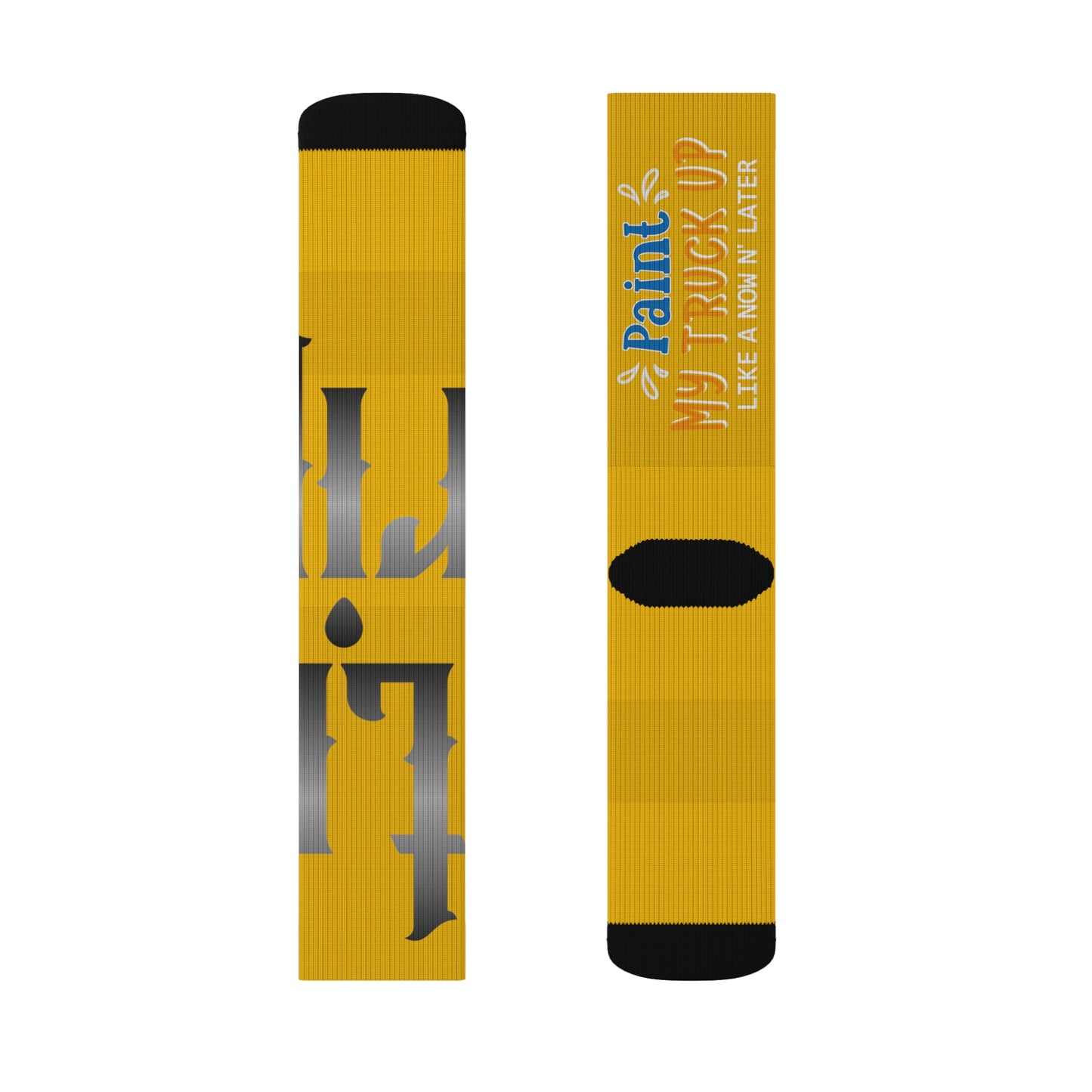 Yellow Gator Drip Supa-Heavy Excess-Stunna Hypa-Flex Limited Edition OG Flawda Mane “Paint My Truck Up Like A Now & Later” Medium Playuz Socks