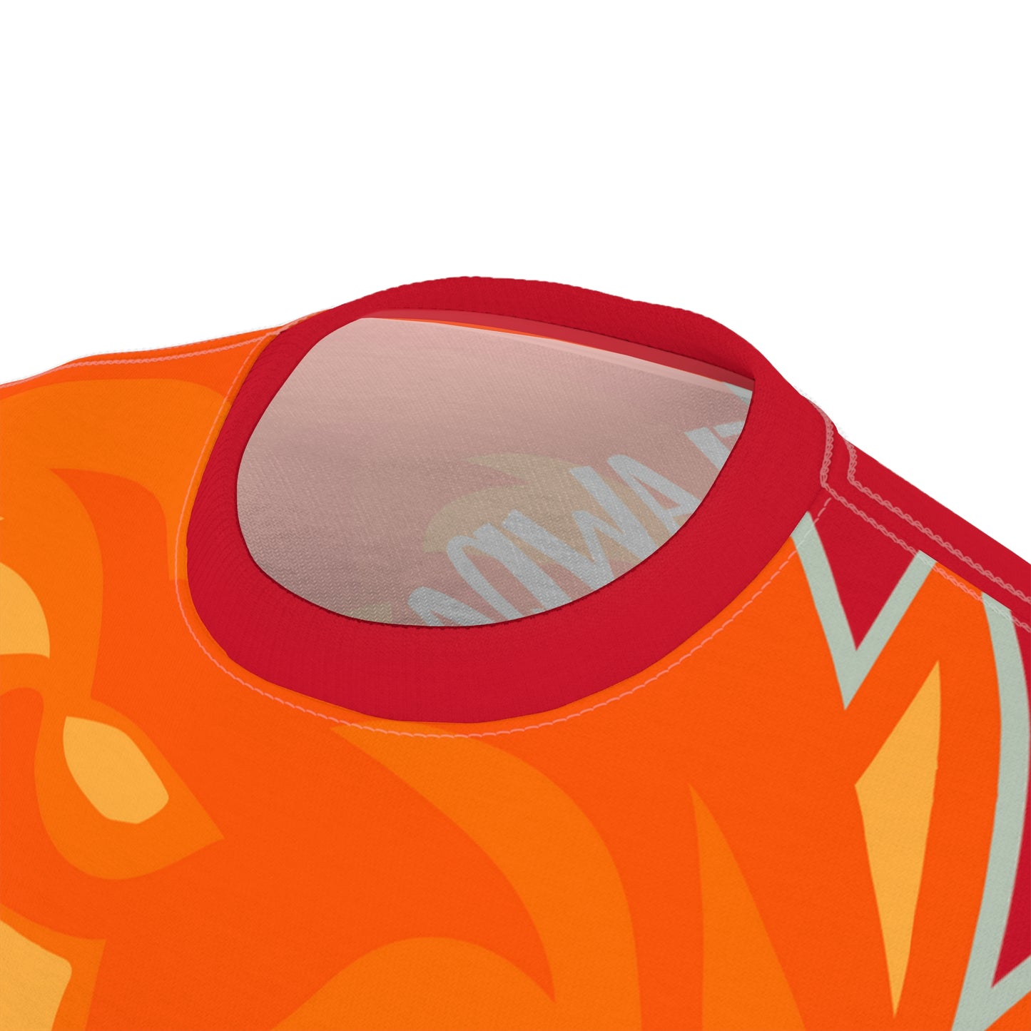 Red/Orange Flawdawear Limited Edition OG Alligator Playuz “Flawda Mane Put Dat Smoke On You” Unisex Cut & Sew Playuz Tee