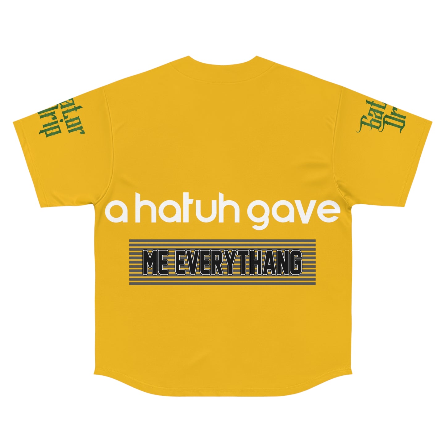 Yellow Flawdawear x Gator Drip Supa-Heavy Excess-Stunna Hypa-Flex Limited Edition OG Flawda Mane "A Hatuh Gave Me Everythang" Men's Baseball Playuz Jersey