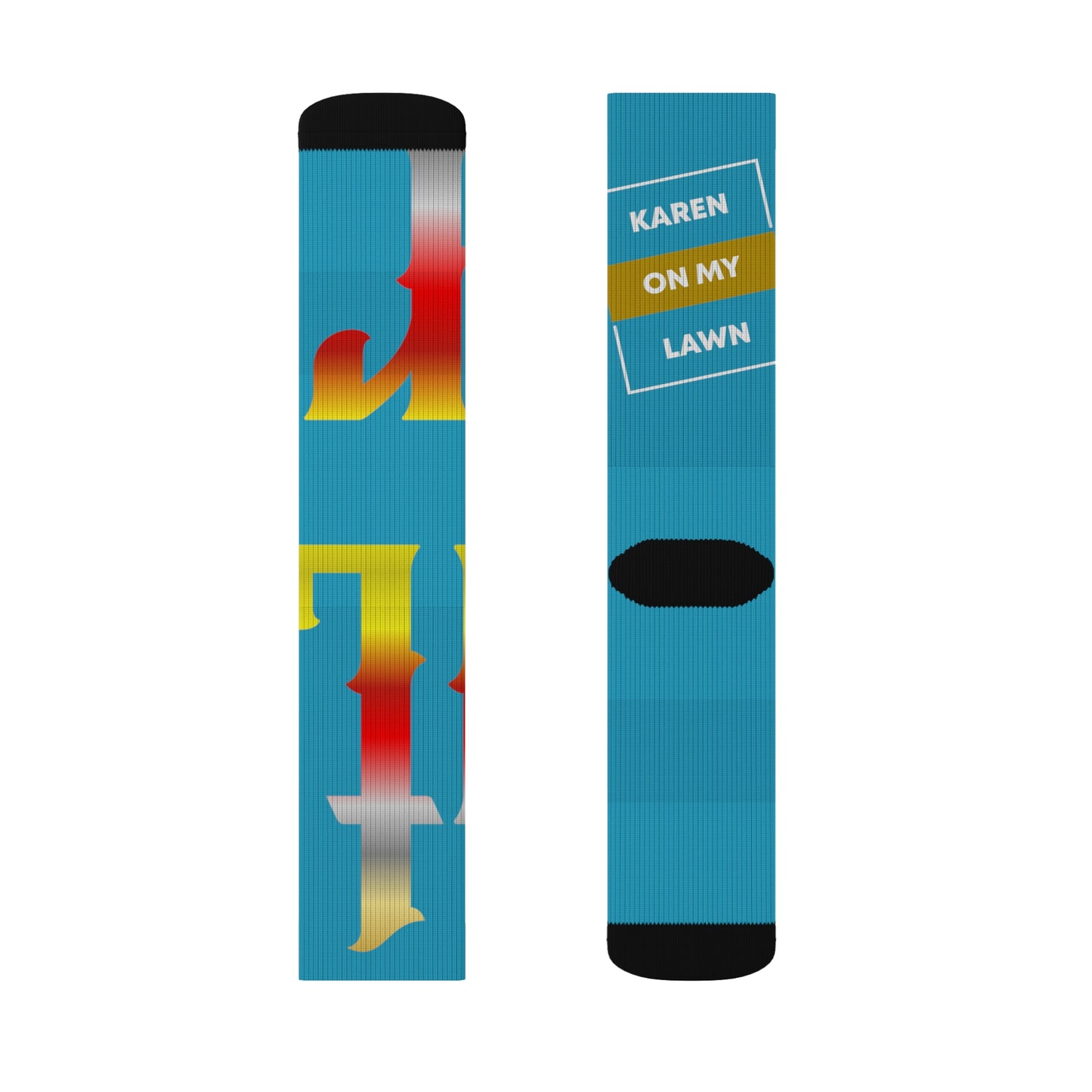 Turquoise Gator Drip Supa-Heavy Excess-Stunna Hypa-Flex Limited Edition OG Alligator Papuh Playuz “Karen On My Lawn” Medium Playuz Socks