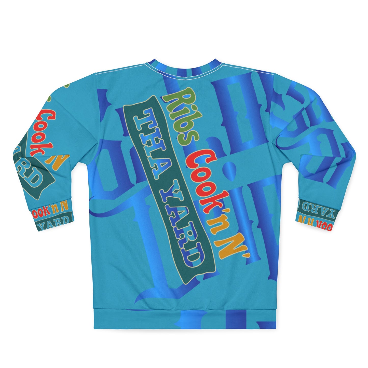 Turquoise Gator Drip Exclusive Supa-Heavy Excess-Stunna Hypa-Flex Limited Edition OG Flawda Mane “Ribs Cook’n N’ Tha Yard” Unisex Playuz Sweatshirt