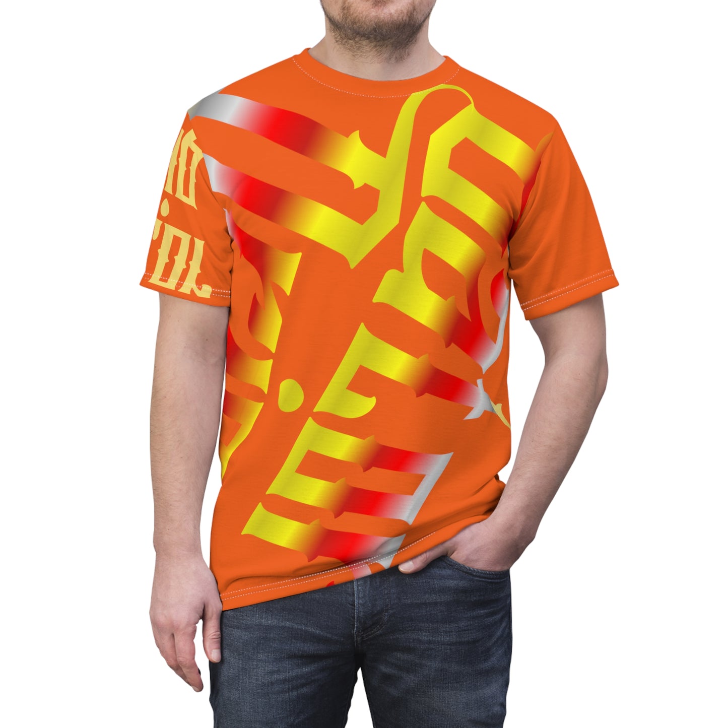 Orange Gator Drip Exclusive Supa-Heavy Excess-Stunna Flex Alligator Playuz Limited Edition OG Multi-Logo Rich Daddy “Anyway White Baby You Can Call Me Papuh Hemingway” Unisex Cut & Sew Playuz Tee