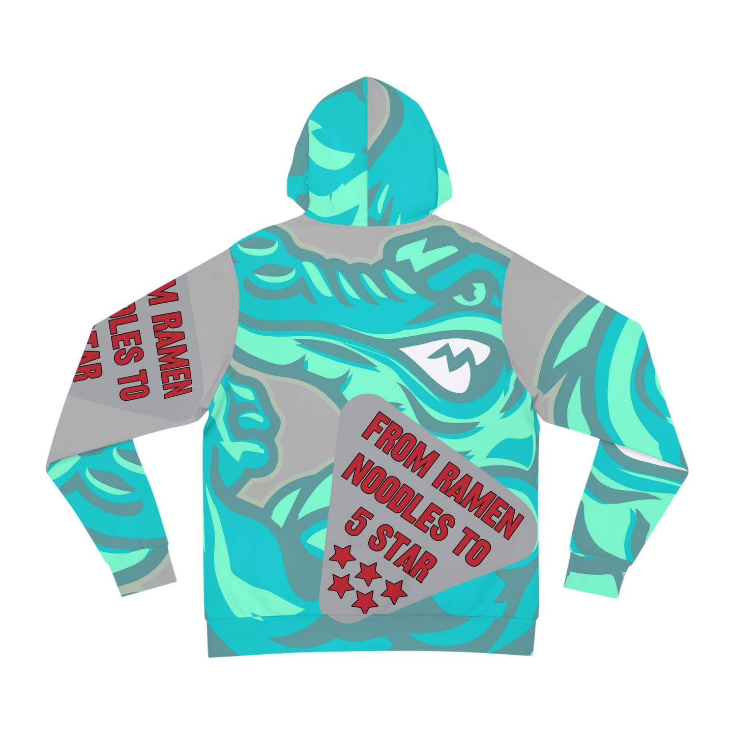 Grey/Mint Flawdawear Limited Edition OG Flawda Mane “From Ramen Noodles To 5 Star” Unisex Fashion Playuz Hoodie