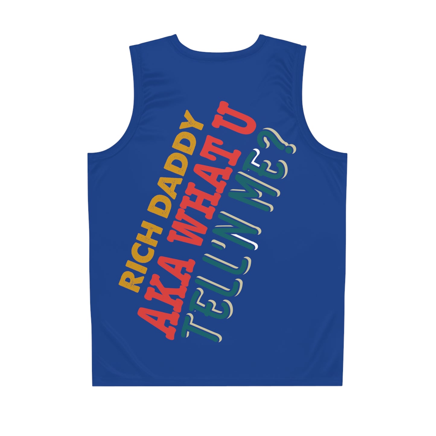 Dark Blue Flawdawear Rich Daddy “Rich Daddy AKA What U Tell’n ME?” Limited Edition OG Men’s Basketball Playuz Jersey