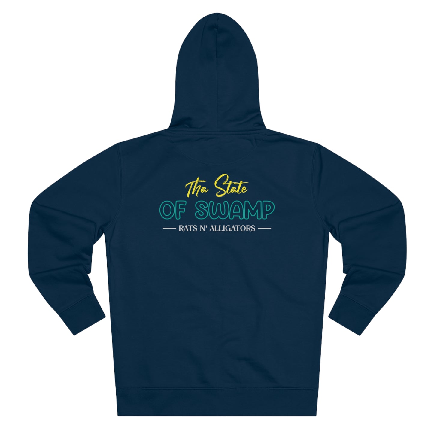 French Navy Flawdawear Limited Edition OG Flawda Mane "Tha State Of Swamp Rats N' Alligators" Cultivator Zip Playuz Hoodie
