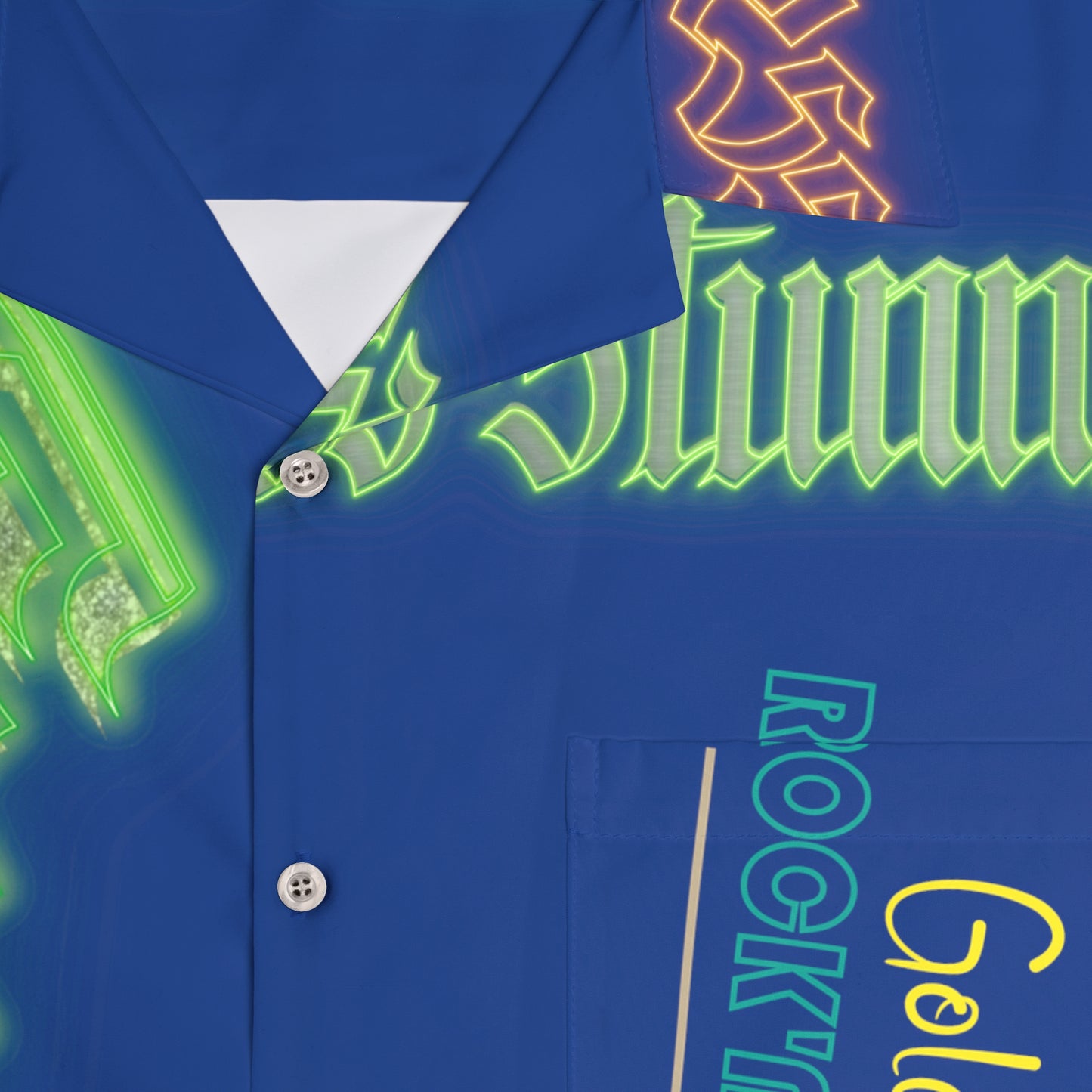 Dark Blue Gator Drip Exclusive Supa-Heavy Excess-Stunna Hypa-Flex Limited Edition OG Alligator Playuz “Golds In Rock’n Gator” Men’s Hawaiian Playuz Shirt