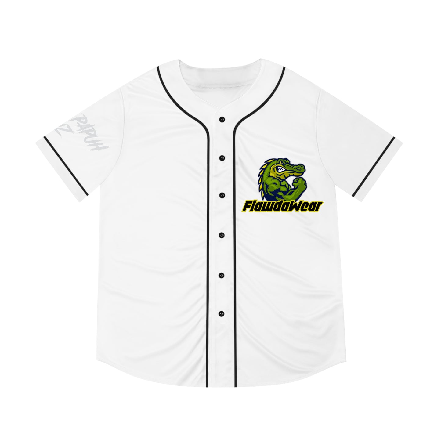 White/Black Trim Flawdawear Limited Edition OG Rich Daddy "A Hatuh Put Tha Bling In My Diamond" Men's Baseball Playuz Jersey