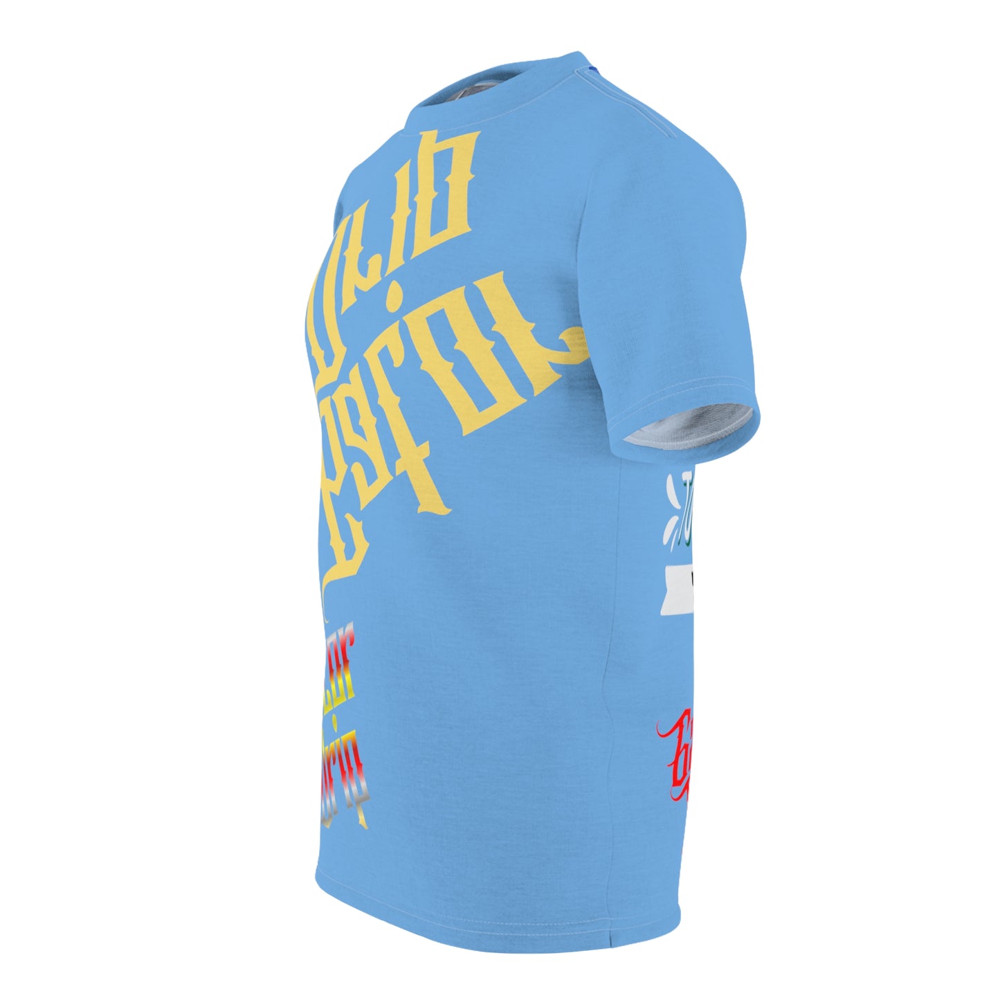 Light Blue Gator Drip Exclusive Supa-Heavy Excess-Stunna Flex Alligator Playuz Limited Edition OG Multi-Logo Rich Daddy “Cakewood Baby Took Us Out Tha Gutta" Unisex Cut & Sew Playuz Tee