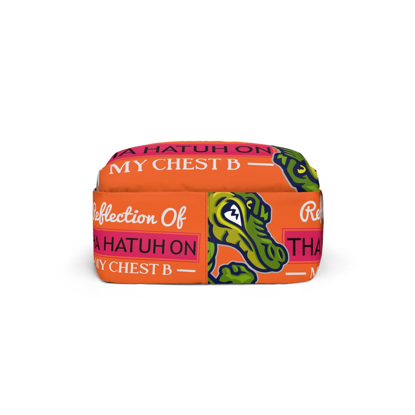 Orange Flawdawear Limited Edition OG Rich Daddy "Reflection Of Tha Hatuh On My Chest B" Classic Backpack