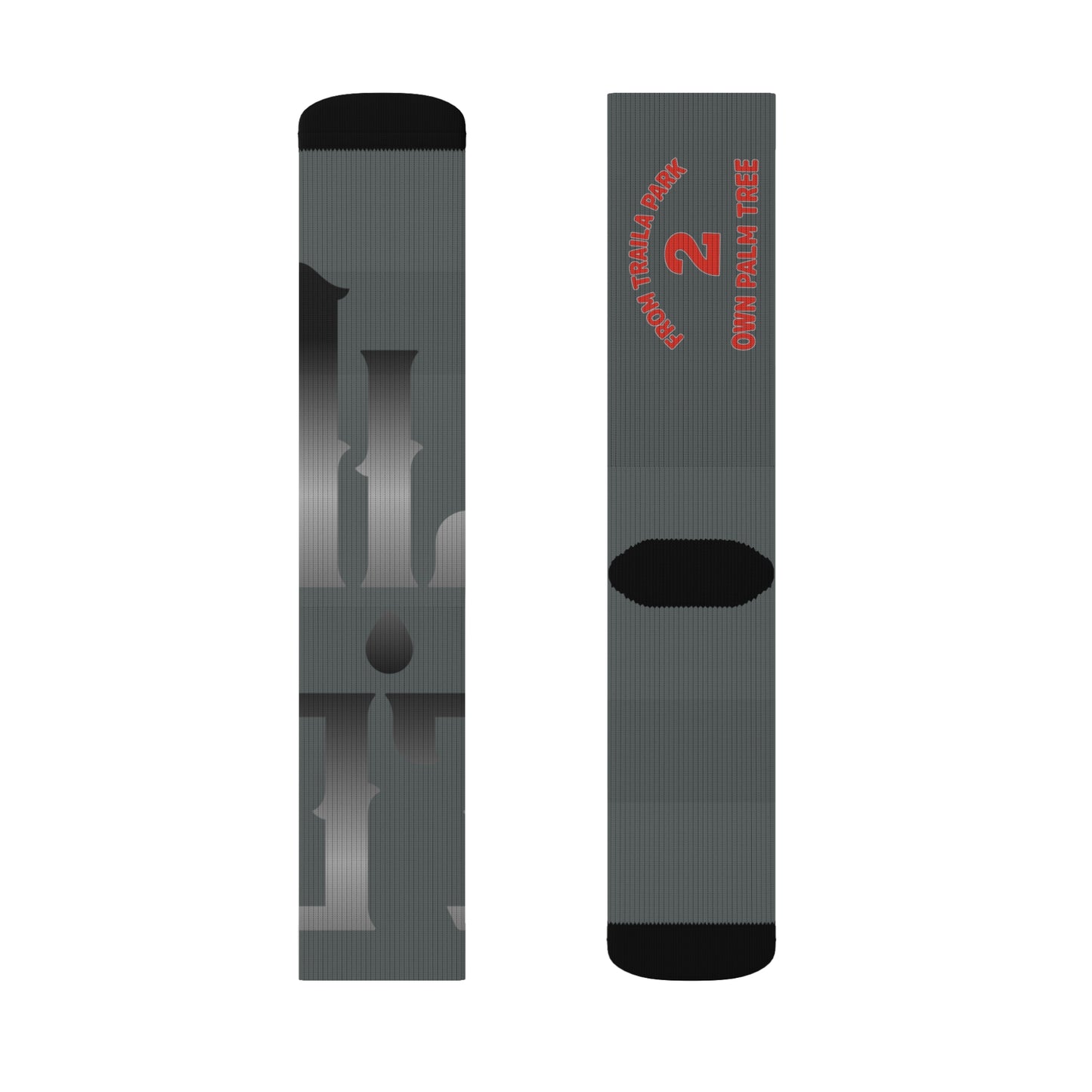 Dark Grey Gator Drip Supa-Heavy Excess-Stunna Hypa-Flex Limited Edition OG Alligator Papuh Playuz “From Traila Park 2 Own Palm Tree” Medium Playuz Socks