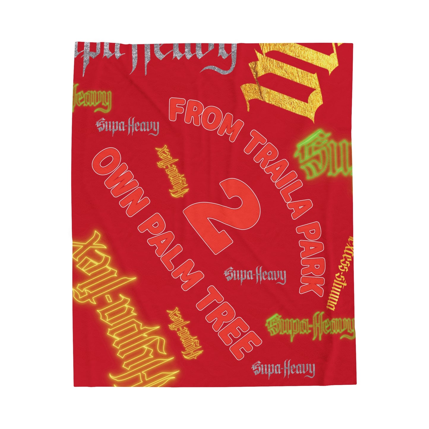Red Gator Drip Exclusive Supa-Heavy Excess-Stunna Hypa-Flex Limited Edition OG Alligator Playuz “From Traila Park 2 Own Palm Tree” Velveteen Plush Playuz Blanket