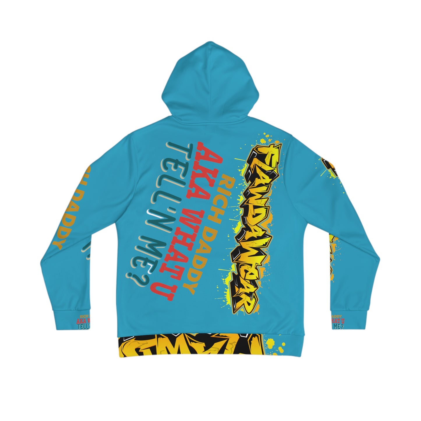 Turquoise Flawdawear Limited Edition OG Rich Daddy “Rich Daddy AKA What U Tell’n ME?” Men's Playuz Hoodie