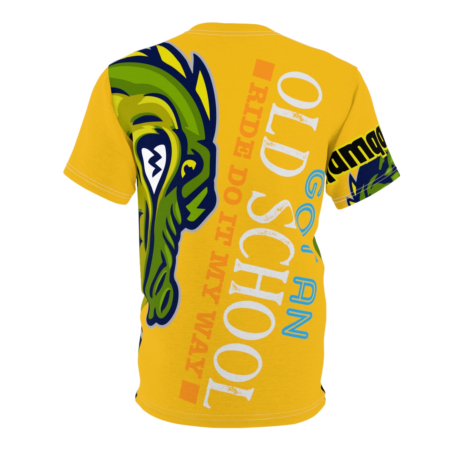 Yellow Flawdawear Limited Edition OG Flawda Mane “Got An Old School Ride Do It My Way” Unisex Cut & Sew Playuz Tee