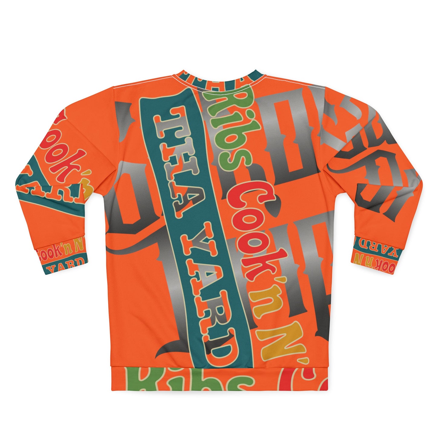 Orange Gator Drip Exclusive Supa-Heavy Excess-Stunna Hypa-Flex Limited Edition OG Flawda Mane “Ribs Cook’n N’ Tha Yard” Unisex Playuz Sweatshirt