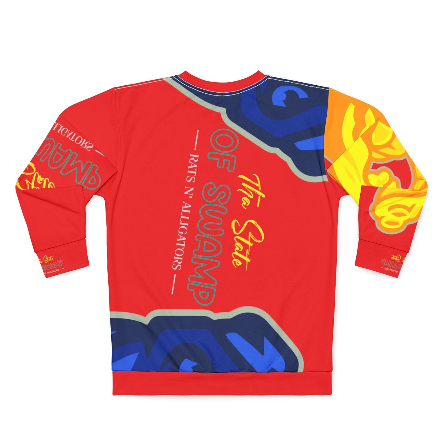Red Flawdawear Limited Edition OG Flawda Mane “Tha State Of Swamp Rats N’ Alligators” Unisex Playuz Sweatshirt