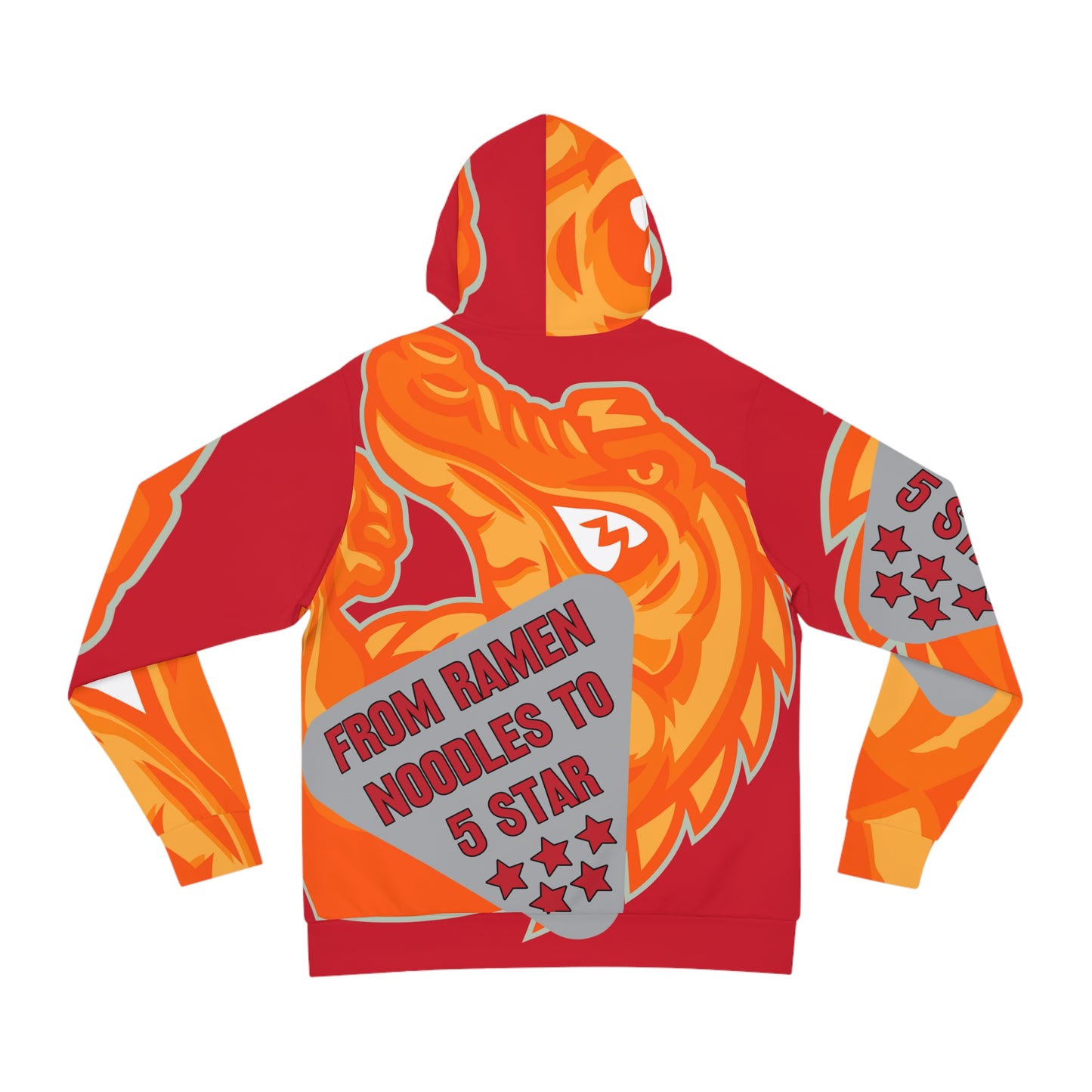 Red/Orange Flawdawear Limited Edition OG Flawda Mane “From Ramen Noodles To 5 Star” Unisex Fashion Playuz Hoodie