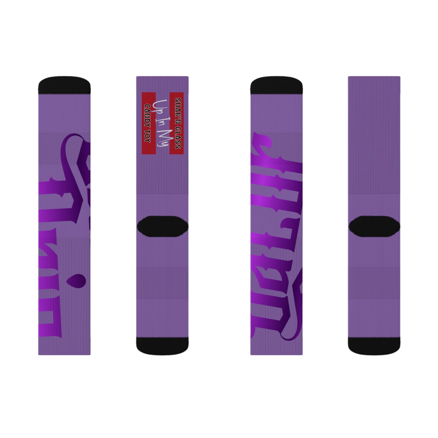 Light Purple Gator Drip Supa-Heavy Excess-Stunna Hypa-Flex Limited Edition OG Flawda Mane “Shak’n Glass Up In My Candy Toy” Medium Playuz Socks
