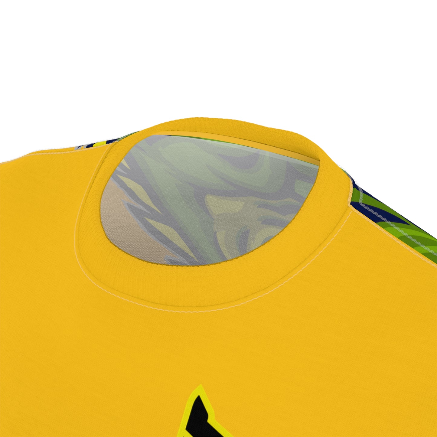 Yellow Flawdawear Limited Edition OG Flawda Mane “Slab Out Front Terring Up Tha Grass” Unisex Cut & Sew Playuz Tee