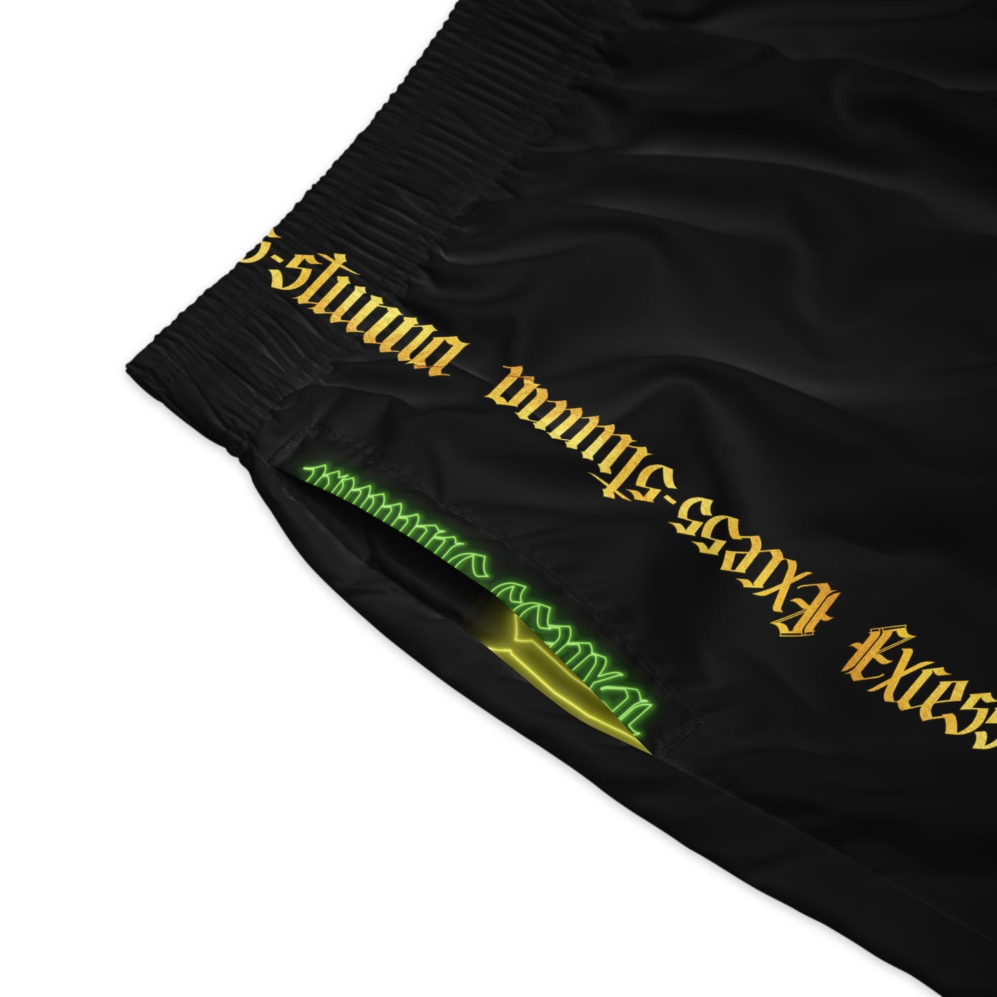 Black Gator Drip Exclusive Supa-Heavy Excess-Stunna Hypa-Flex Limited Edition OG “Excess-Stunna Collection” Men's Jogguz Playuz Shorts