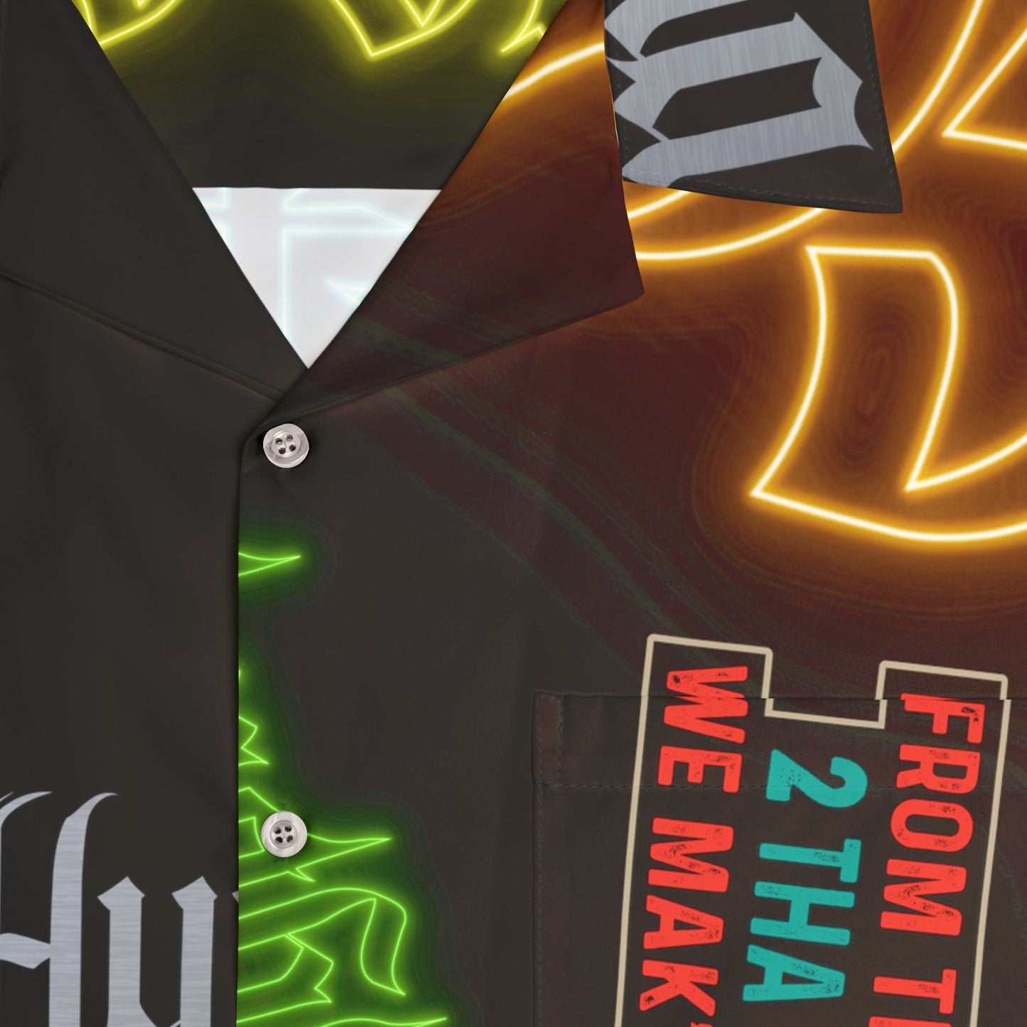 Black Gator Drip Exclusive Supa-Heavy Excess-Stunna Hypa-Flex Limited Edition OG Flawda Mane “From Tha Hood 2 Tha Burbs We Mak’n Noise” Men’s Hawaiian Playuz Shirt