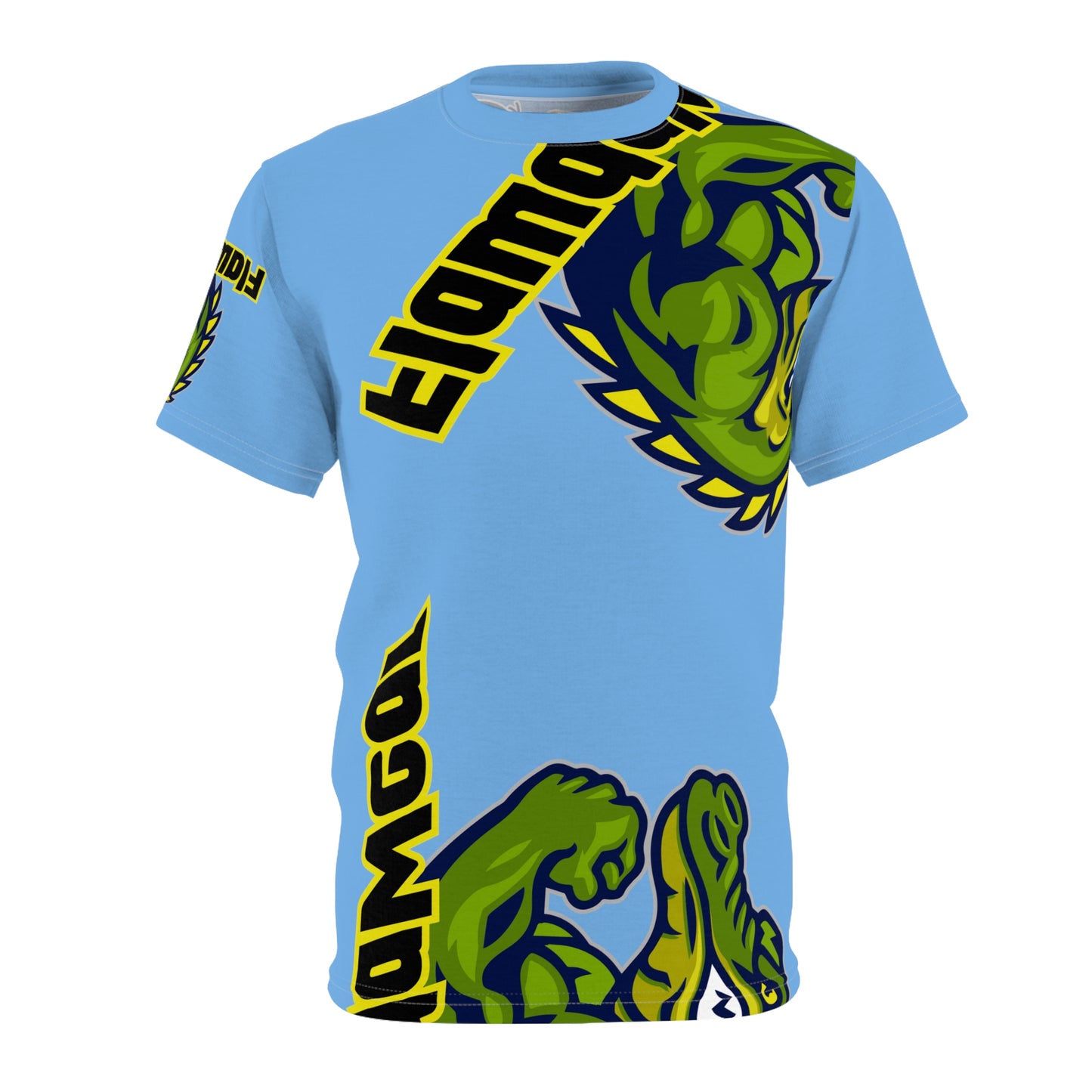 Light Blue Flawdawear Limited Edition OG Rich Daddy “Got Money Wit Tha Dinosaurs” Unisex Cut & Sew Playuz Tee