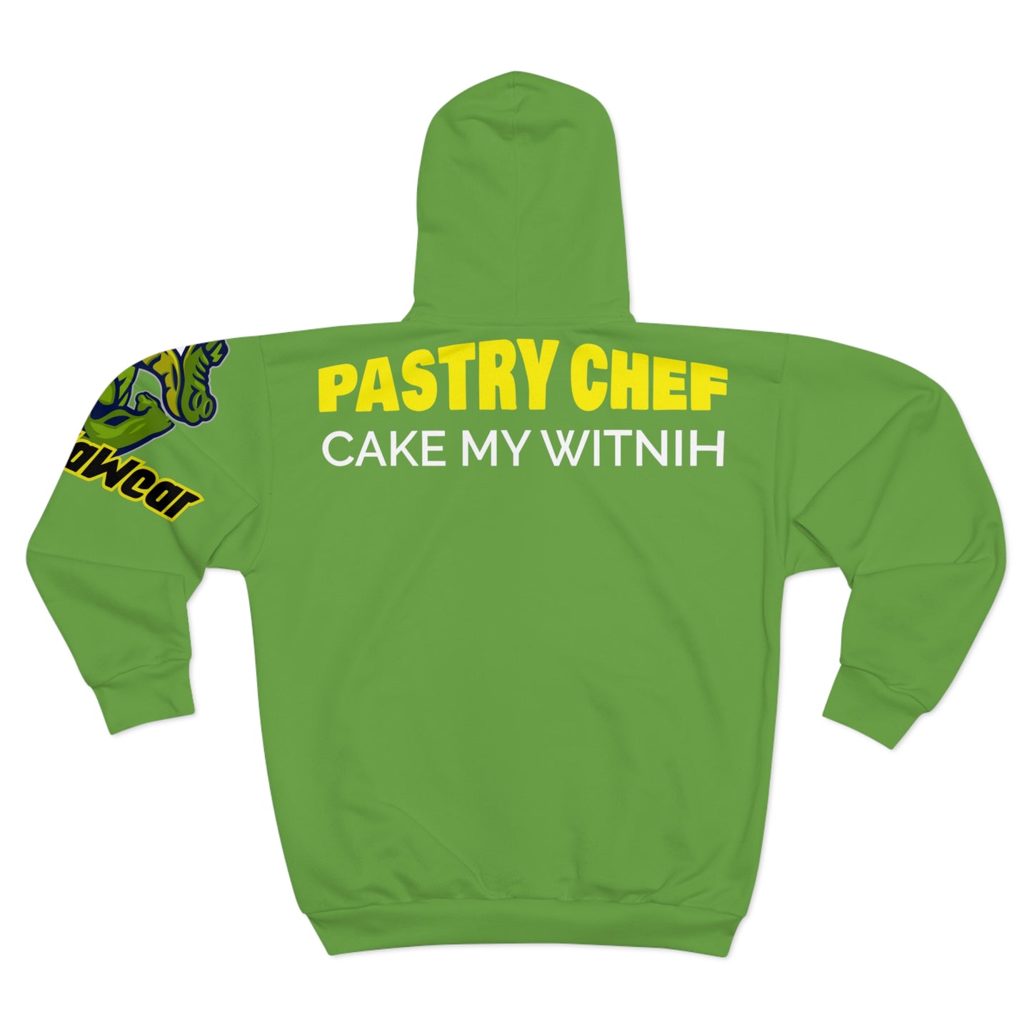 Green Flawdawear Limited Edition OG Rich Daddy "Pastry Chef Cake My Witnih" Unisex Zip Playuz Hoodie
