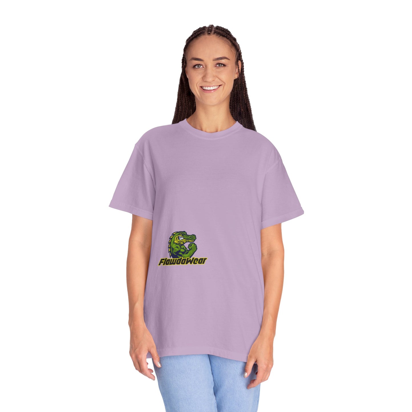 Orchid Flawdawear Limited Edition OG Unisex Alligator Playuz "A Hatuh Put Tha Bling In My Diamond" Garment-Dyed Playuz T-shirt