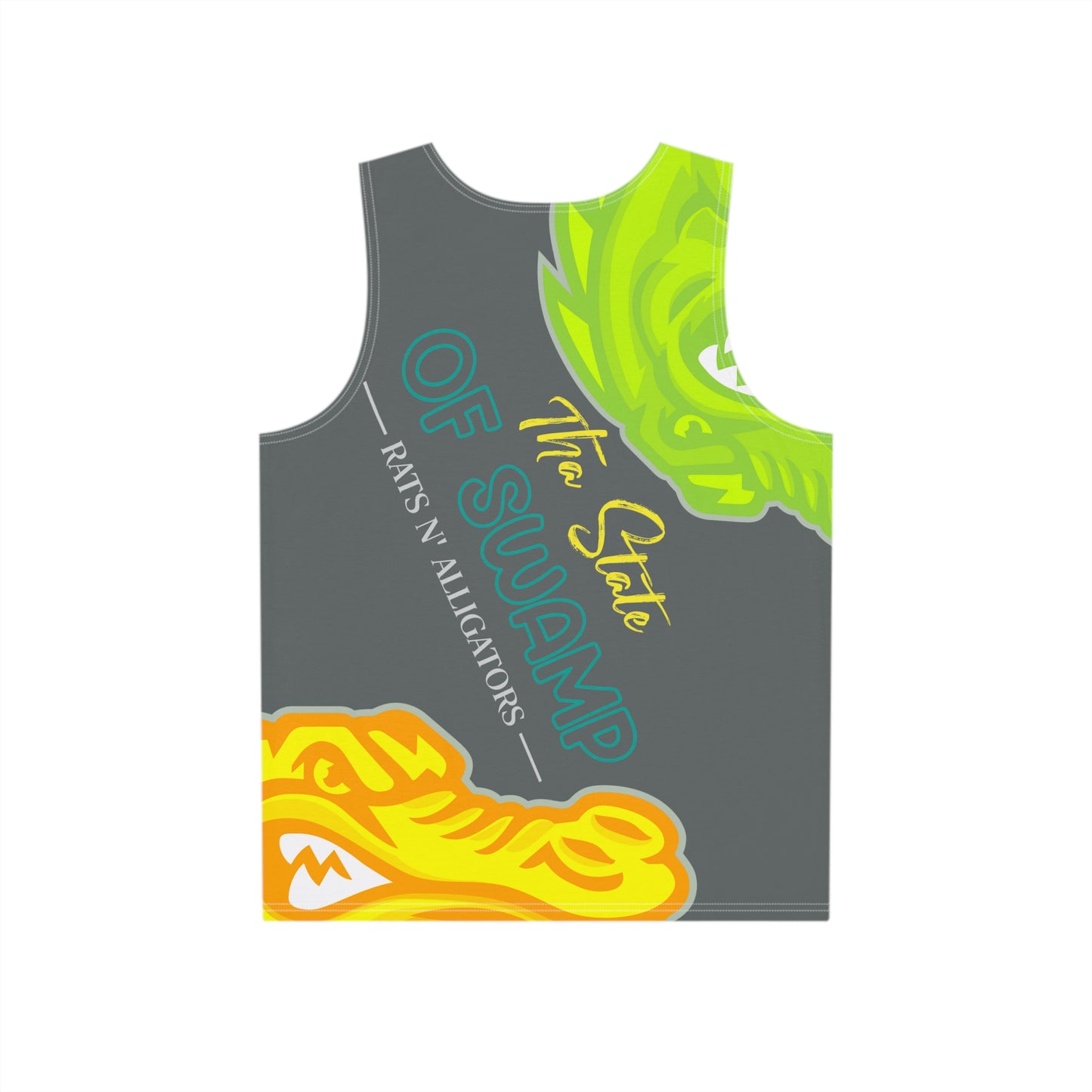 Dark Grey Flawdawear Limited Edition OG Flawda Mane “Tha State Of Swamp Rats N’ Alligators” Men’s Playuz Tank