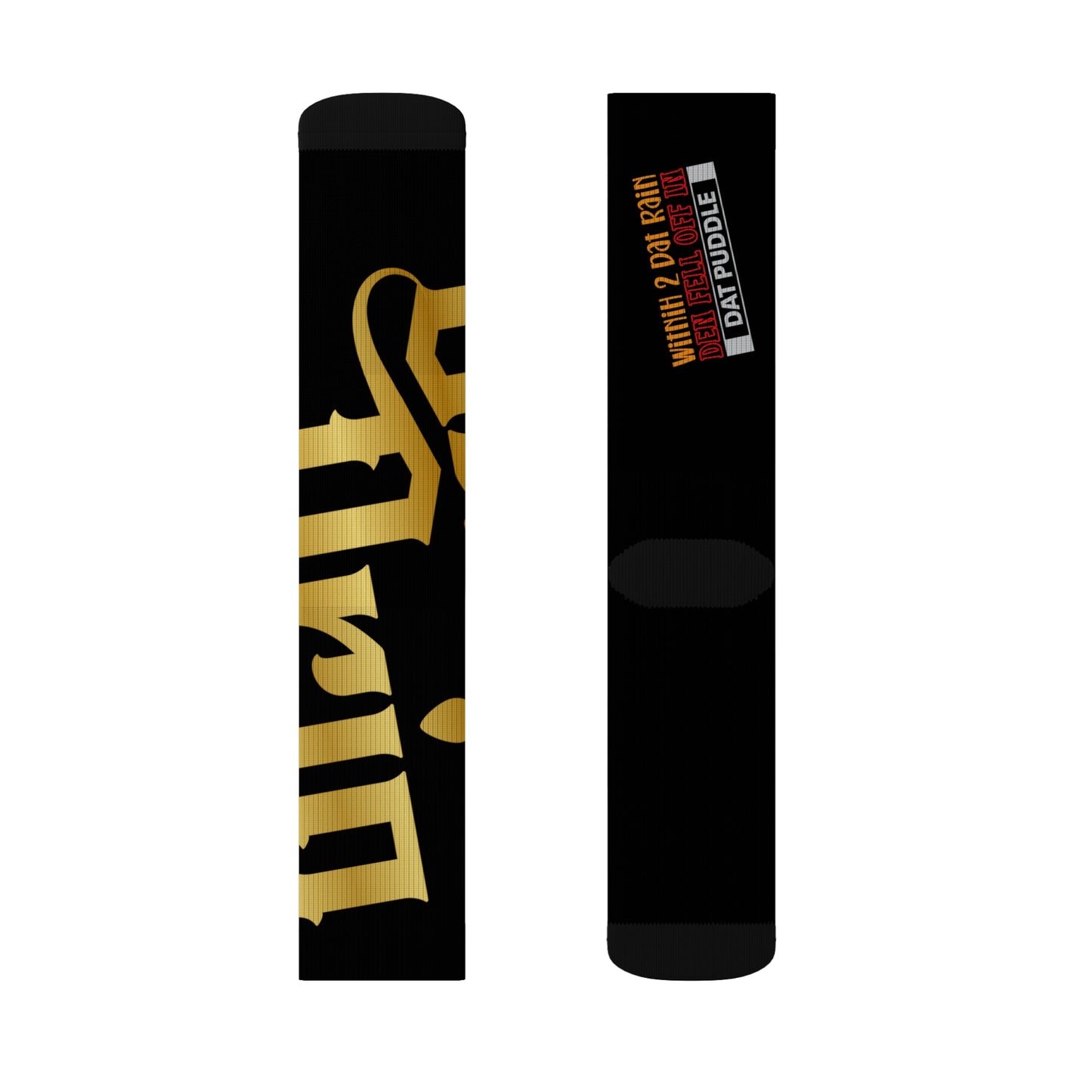 Black Gator Drip Supa-Heavy Excess-Stunna Hypa-Flex Limited Edition OG Flawda Mane “Witnih 2 Dat Rain Den Fell Off In Dat Puddle” Medium Playuz Socks