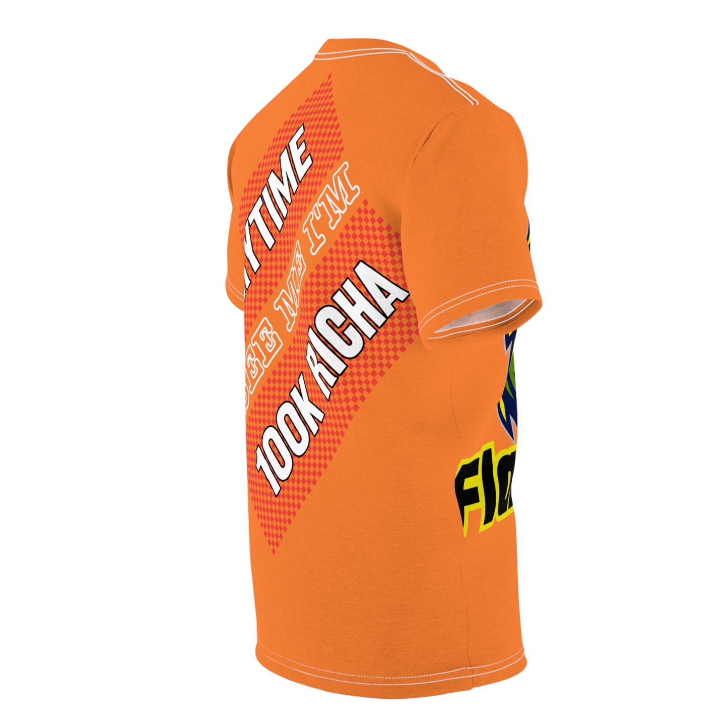 AM Orange Flawdawear Rich Daddy “Everytime U See Me I’m 100k Richa” Limited Edition OG Unisex Cut & Sew Playuz Tee