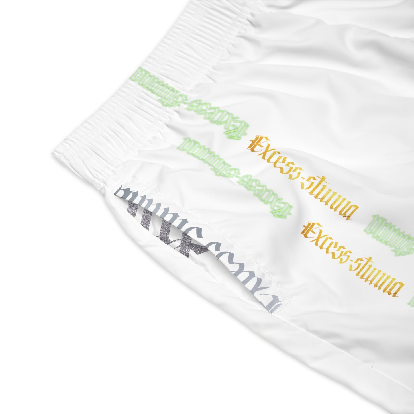 White Gator Drip Exclusive Supa-Heavy Excess-Stunna Hypa-Flex Limited Edition OG “Excess-Stunna Collection” Men's Jogguz Playuz Shorts