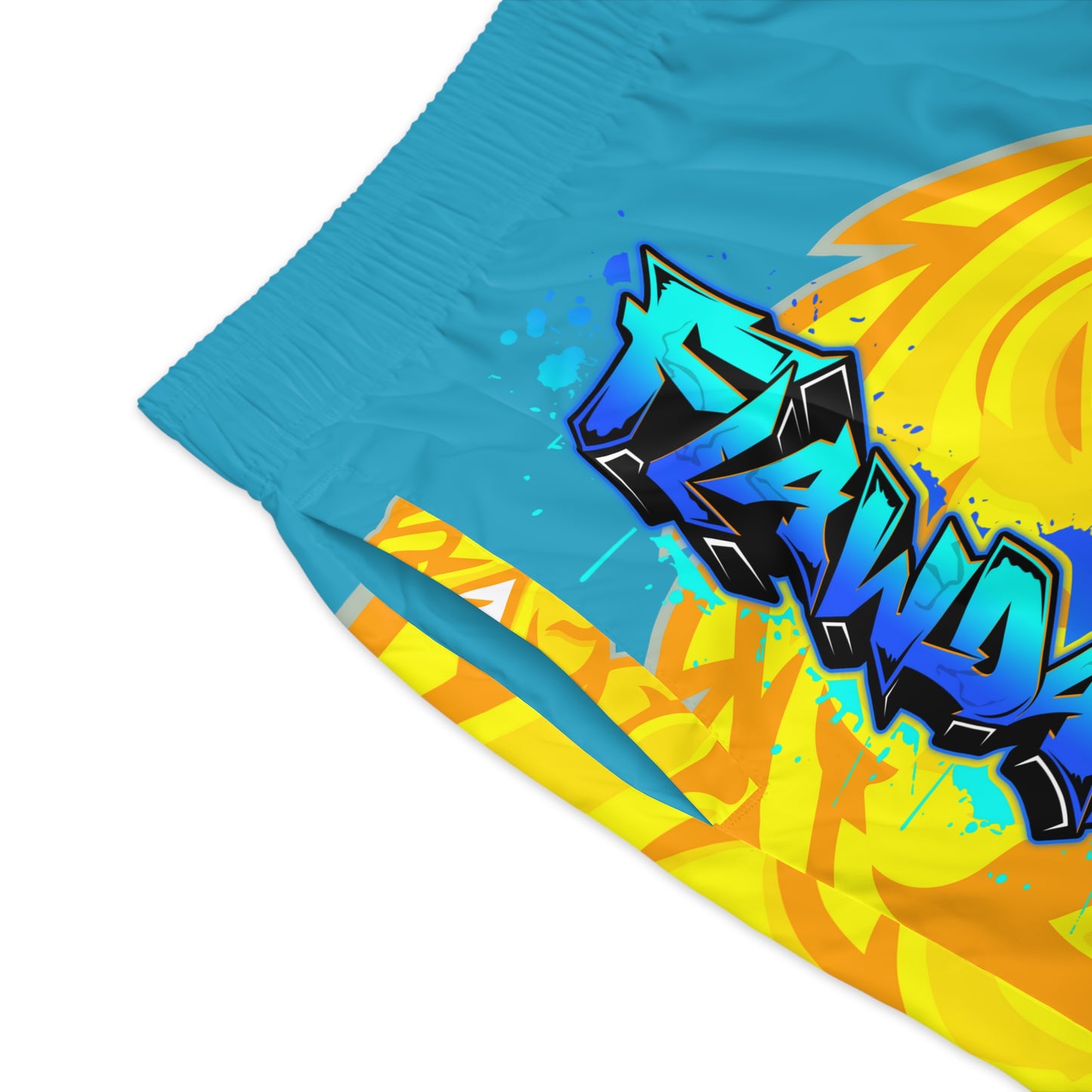 Turquoise Flawdawear Limited Edition OG Alligator Playuz “Flawda Mane Put Dat Smoke On You” Men’s Jogguz Playuz Shorts