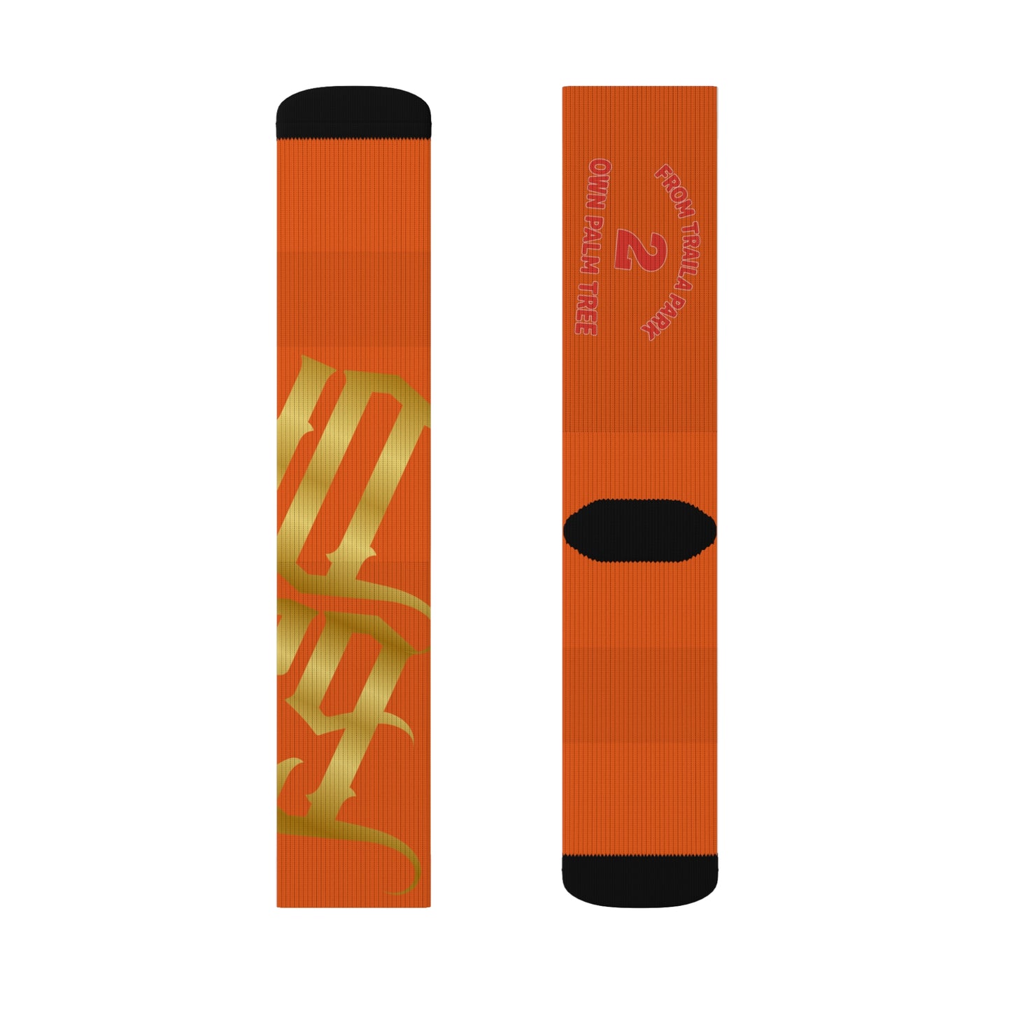 Orange Gator Drip Supa-Heavy Excess-Stunna Hypa-Flex Limited Edition OG Alligator Papuh Playuz “From Traila Park 2 Own Palm Tree” Medium Playuz Socks