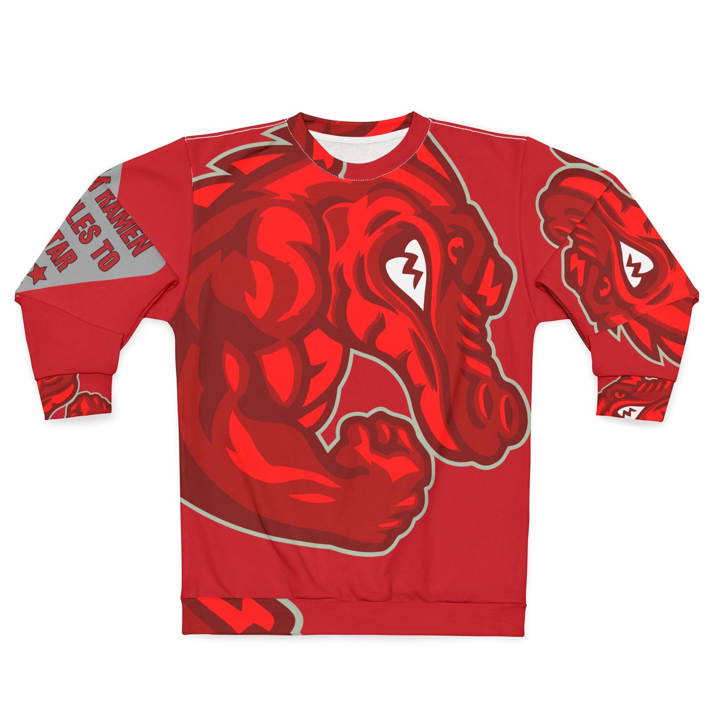 Red Flawdawear Limited Edition OG Flawda Mane “From Ramen Noodles To 5 Star” Unisex Playuz Sweatshirt