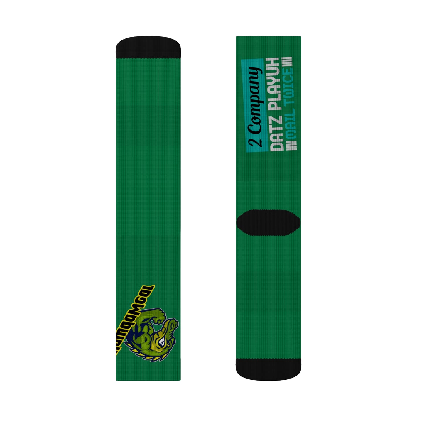 Dark Green Flawdawear Limited Edition OG Rich Daddy “2 Company Datz Playuh Mail Twice” Medium Playuz Socks