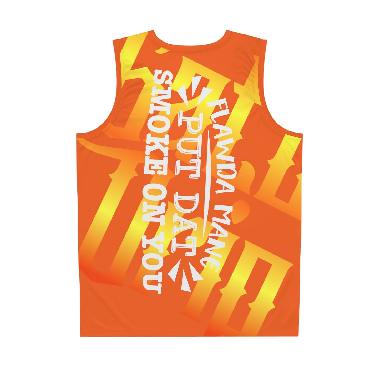 Orange Gator Drip Exclusive Supa-Heavy Excess-Stunna Hypa-Flex Limited Edition OG Alligator Playuz “Flawda Mane Put Dat Smoke On You” Basketball Playuz Jersey