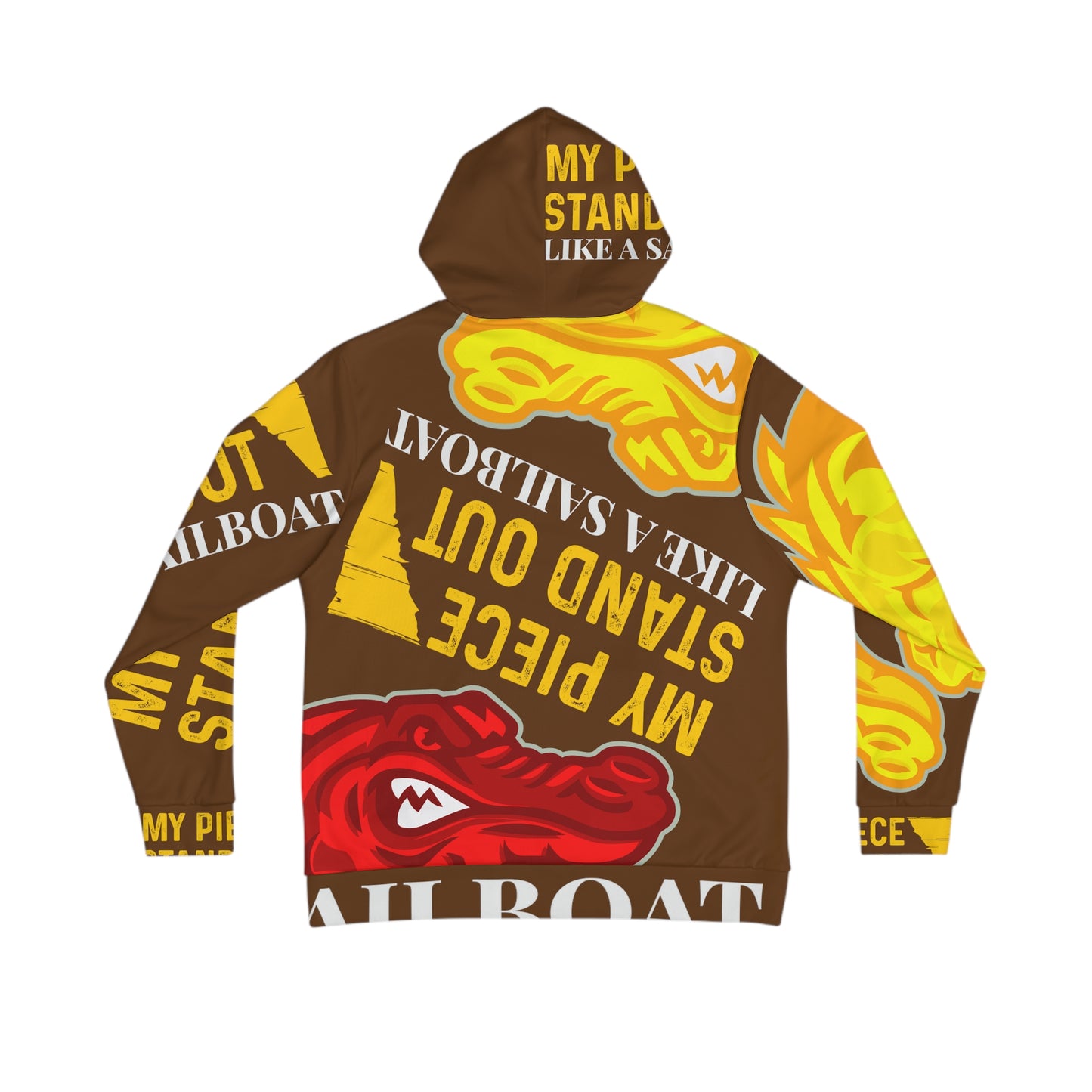 Brown Flawdawear Limited Edition OG Flawda Mane “My Piece Stand Out Like A Sailboat” Men's Playuz Hoodie