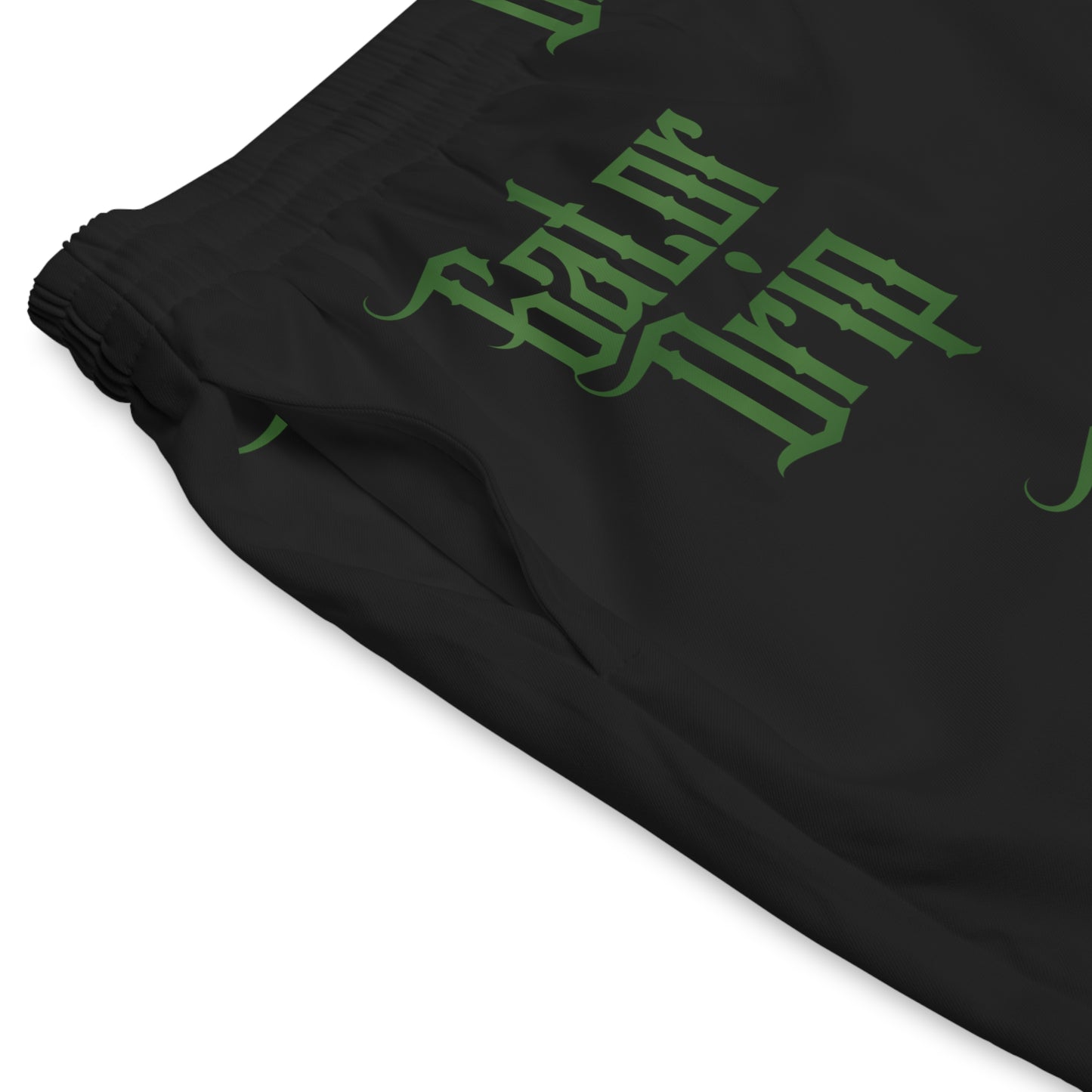 Black Gator Drip Exclusive Supa-Heavy Excess-Stunna Hypa-Flex Limited Edition OG Men's Rich Daddy "A Hatuh Put Tha Bling In My Diamond" Elastic Beach Playuz Shorts