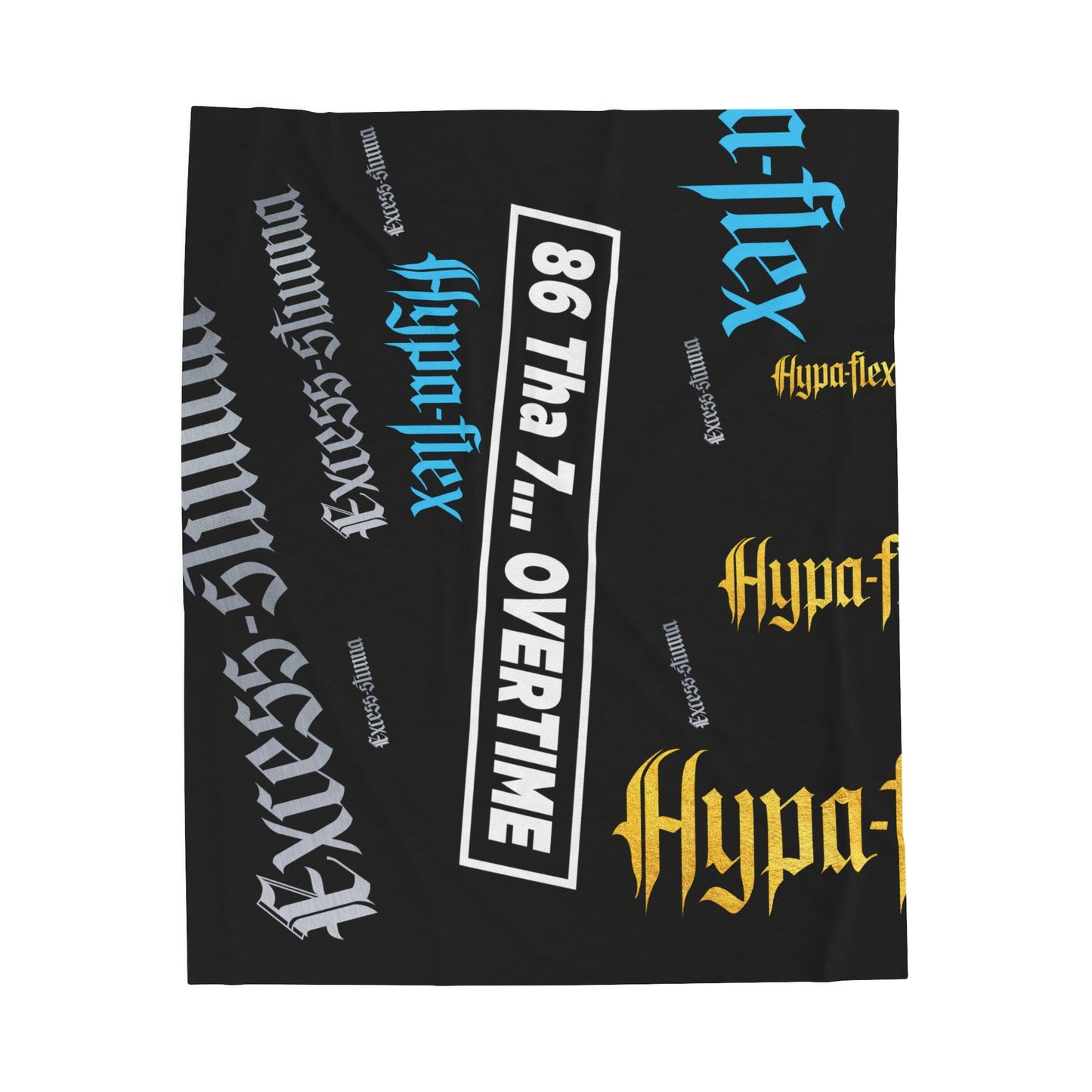 Black Gator Drip Exclusive Supa-Heavy Excess-Stunna Hypa-Flex Limited Edition OG Alligator Playuz “86 Tha 7… OVERTIME” Velveteen Plush Playuz Blanket