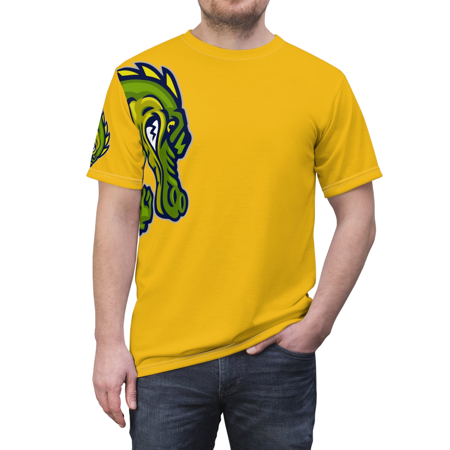 Yellow Flawdawear Limited Edition OG Rich Daddy “Rich Daddy Hustle Even When He 70” Unisex Cut & Sew Playuz Tee