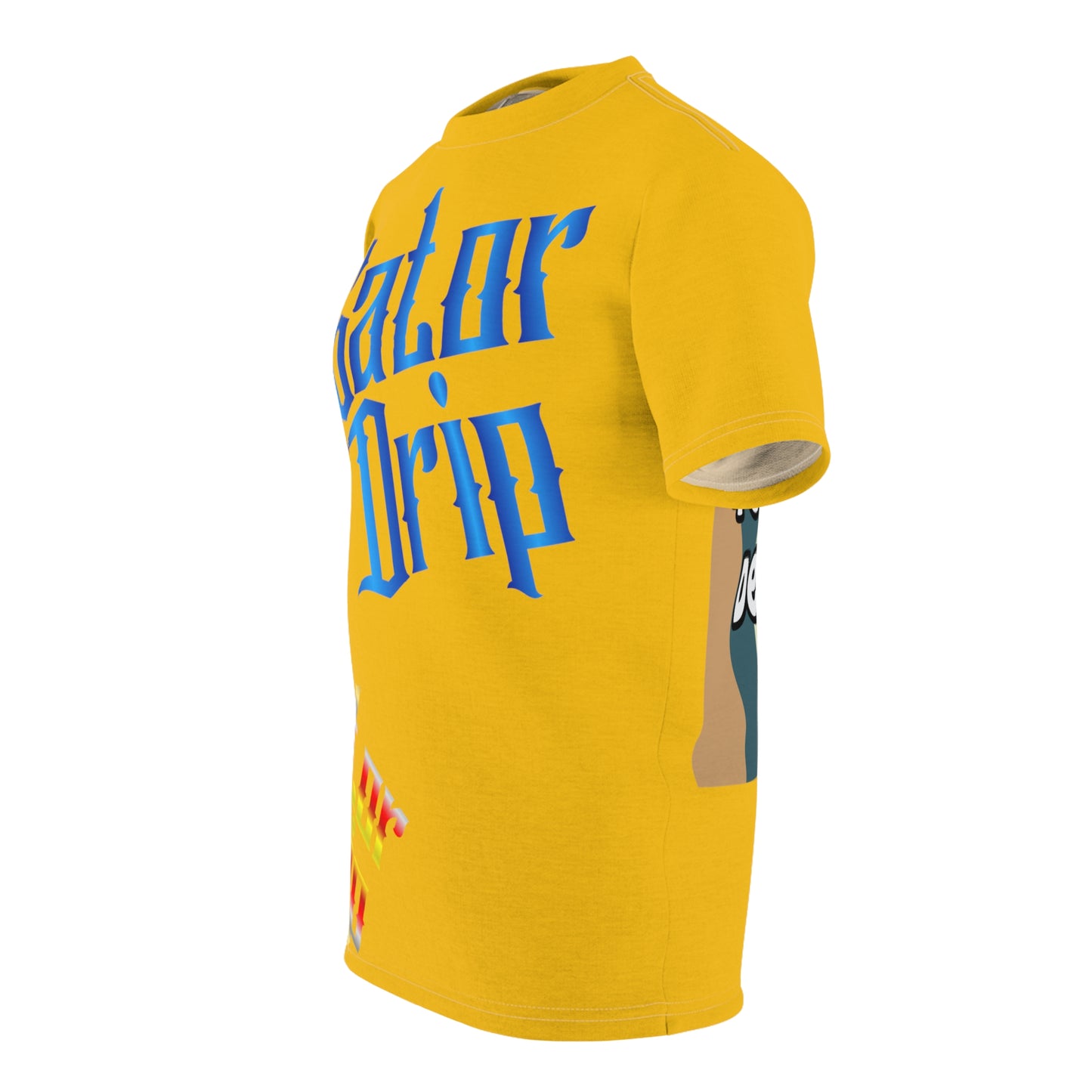 Yellow Gator Drip Exclusive Supa-Heavy Excess-Stunna Flex Alligator Playuz Limited Edition OG Multi-Logo Rich Daddy “4 Star Lunch Den 5 Star Dinnuz" Unisex Cut & Sew Playuz Tee
