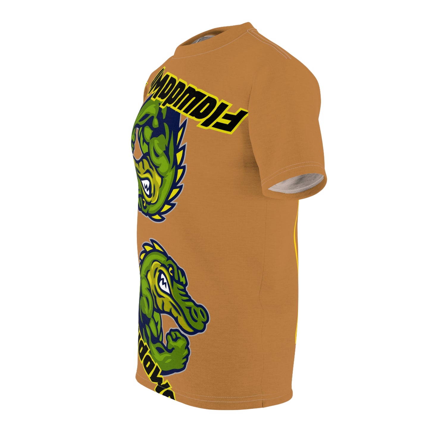 Light Brown Flawdawear Limited Edition OG Flawda Mane “Flawda Mane Ride Mo’ Tinted Dan Tha President” Unisex Cut & Sew Playuz Tee