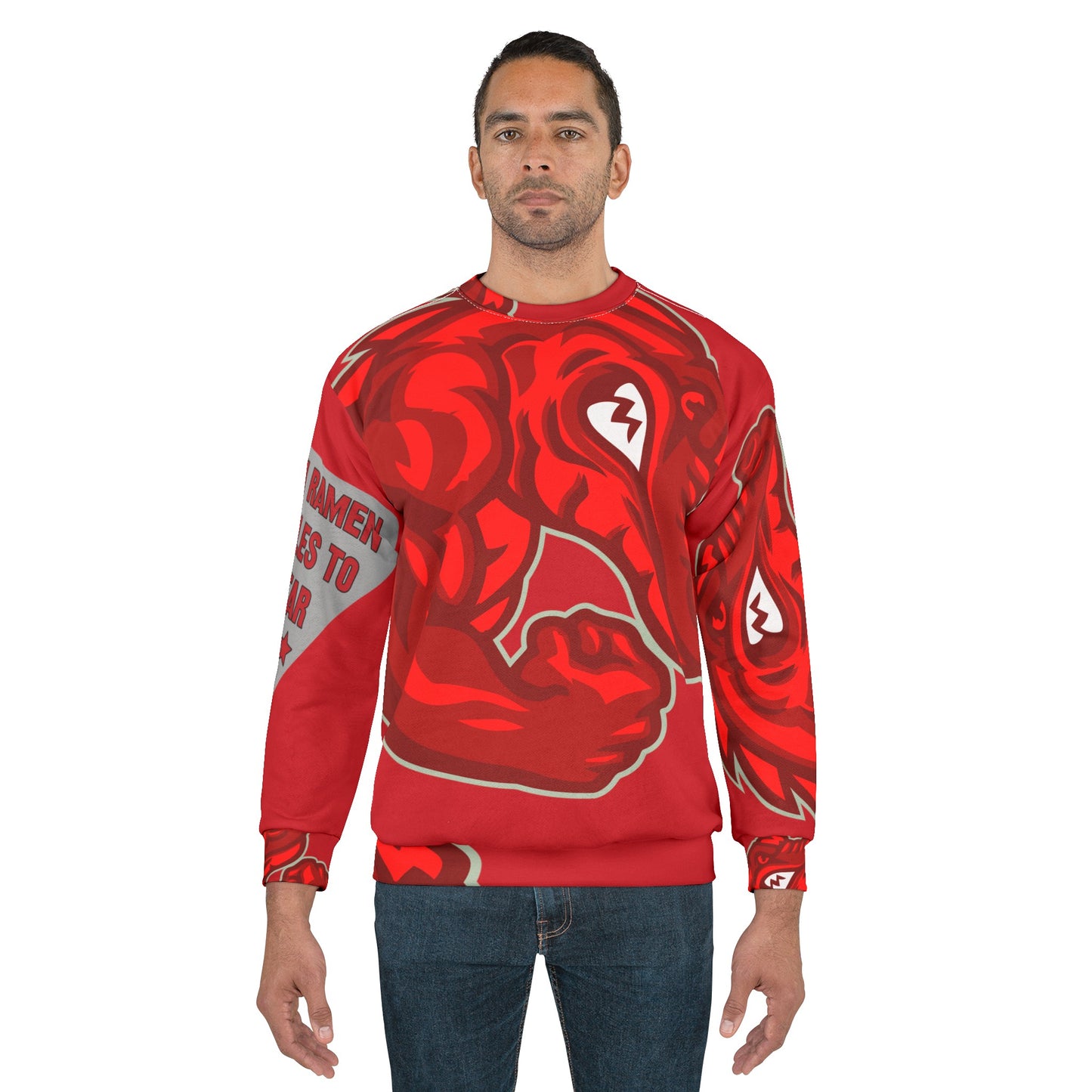 Red Flawdawear Limited Edition OG Flawda Mane “From Ramen Noodles To 5 Star” Unisex Playuz Sweatshirt
