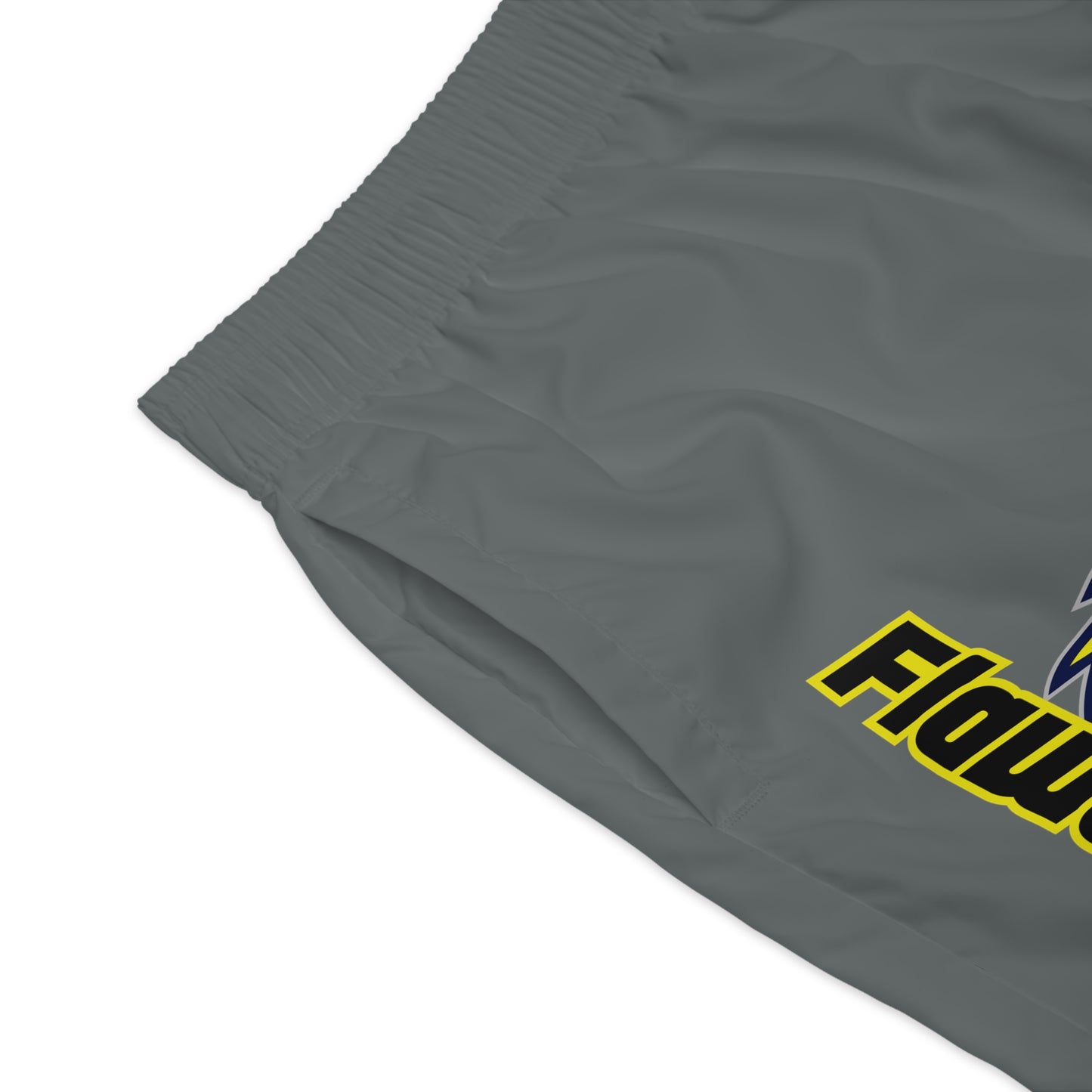 Light Grey Flawdawear Flawda Mane “On A Lake Wit Tha Skis” Limited Edition OG Men’s Jogguz Playuz Shorts