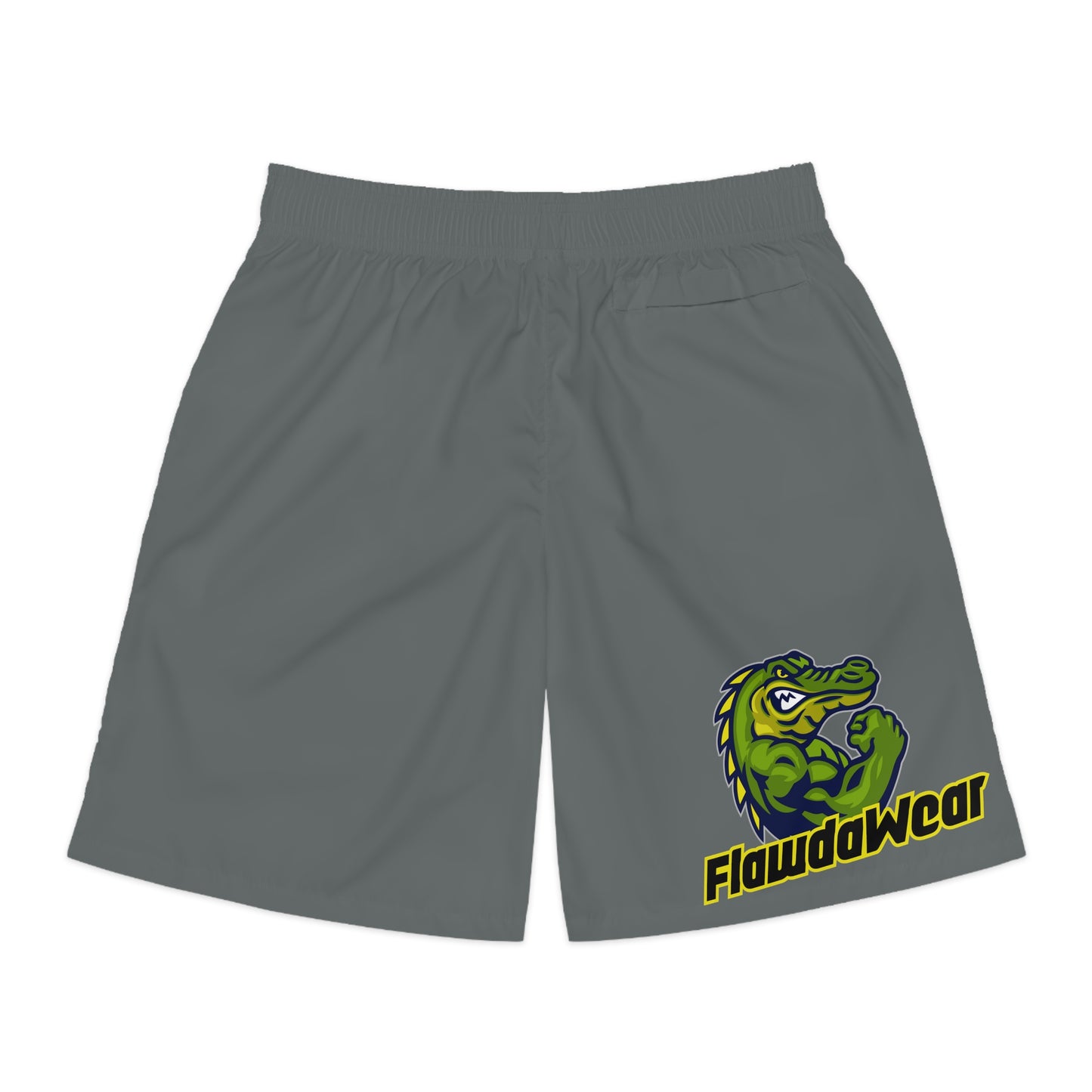 Light Grey Flawdawear Flawda Mane “On A Lake Wit Tha Skis” Limited Edition OG Men’s Jogguz Playuz Shorts