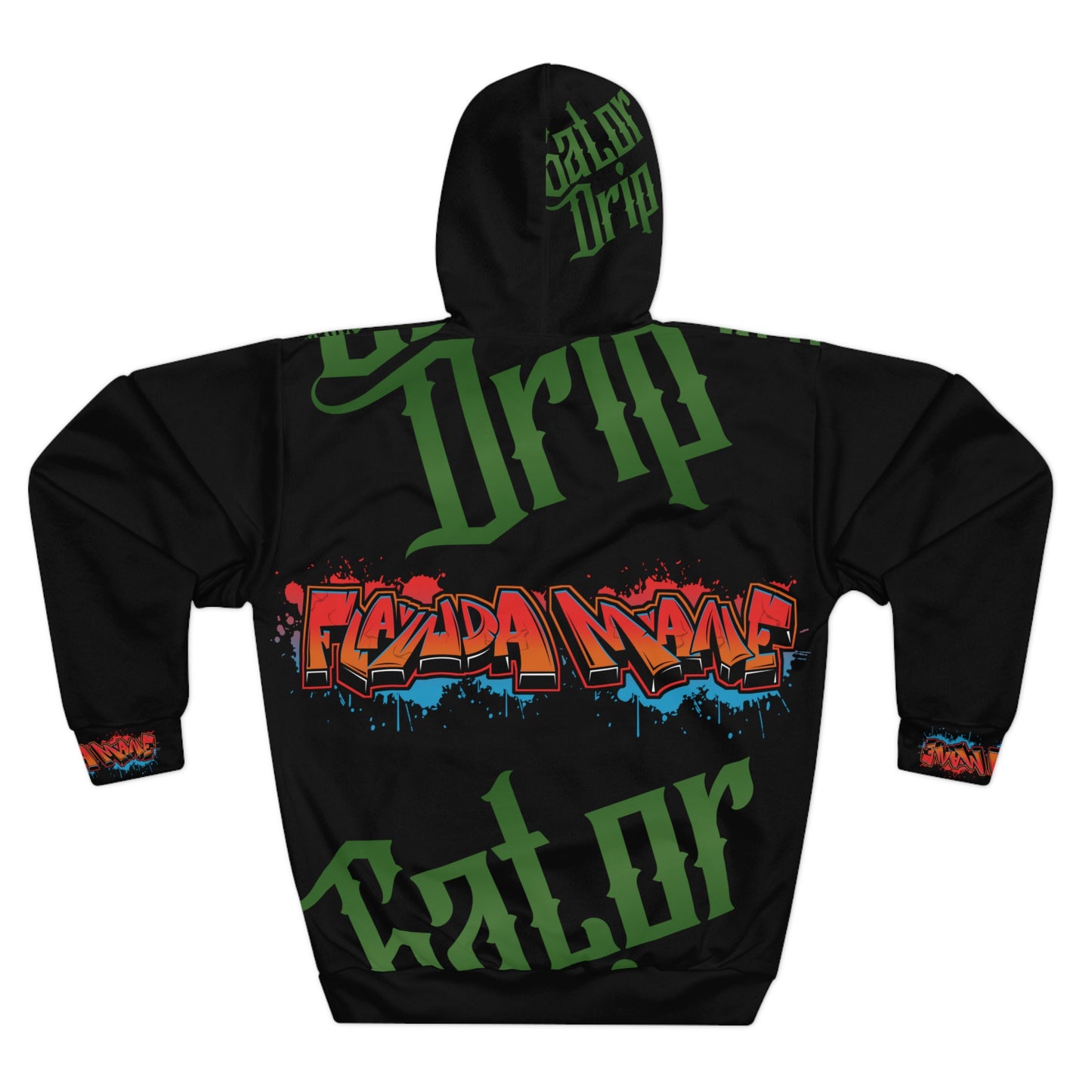 Black Gator Drip Exclusive Supa-Heavy Excess-Stunna Hypa-Flex Limited Edition OG Flawda Mane "All Black Collection" Unisex Pullover Playuz Hoodie
